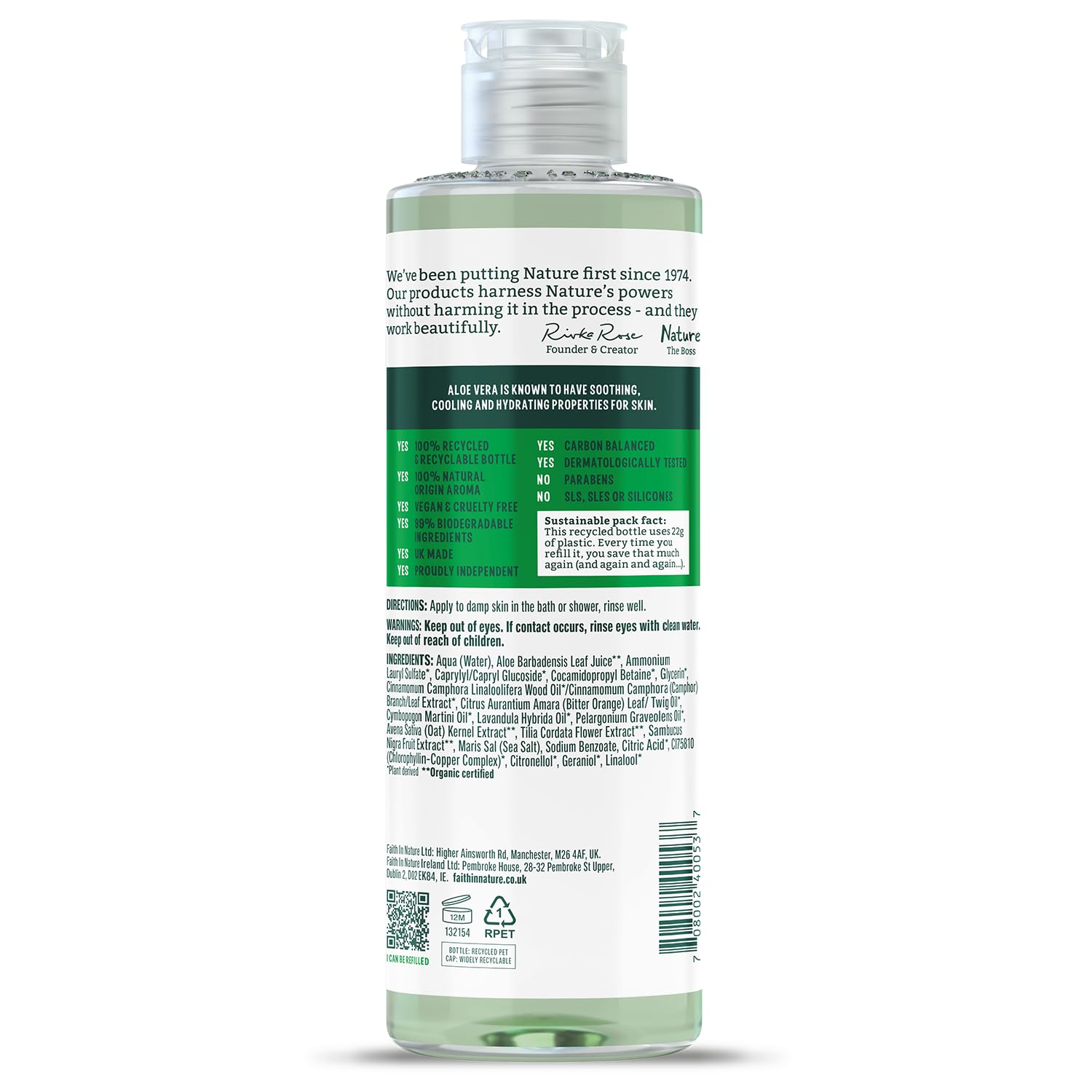Faith In Nature Aloe Revitalizing Shower Gel 400ml detail image 3