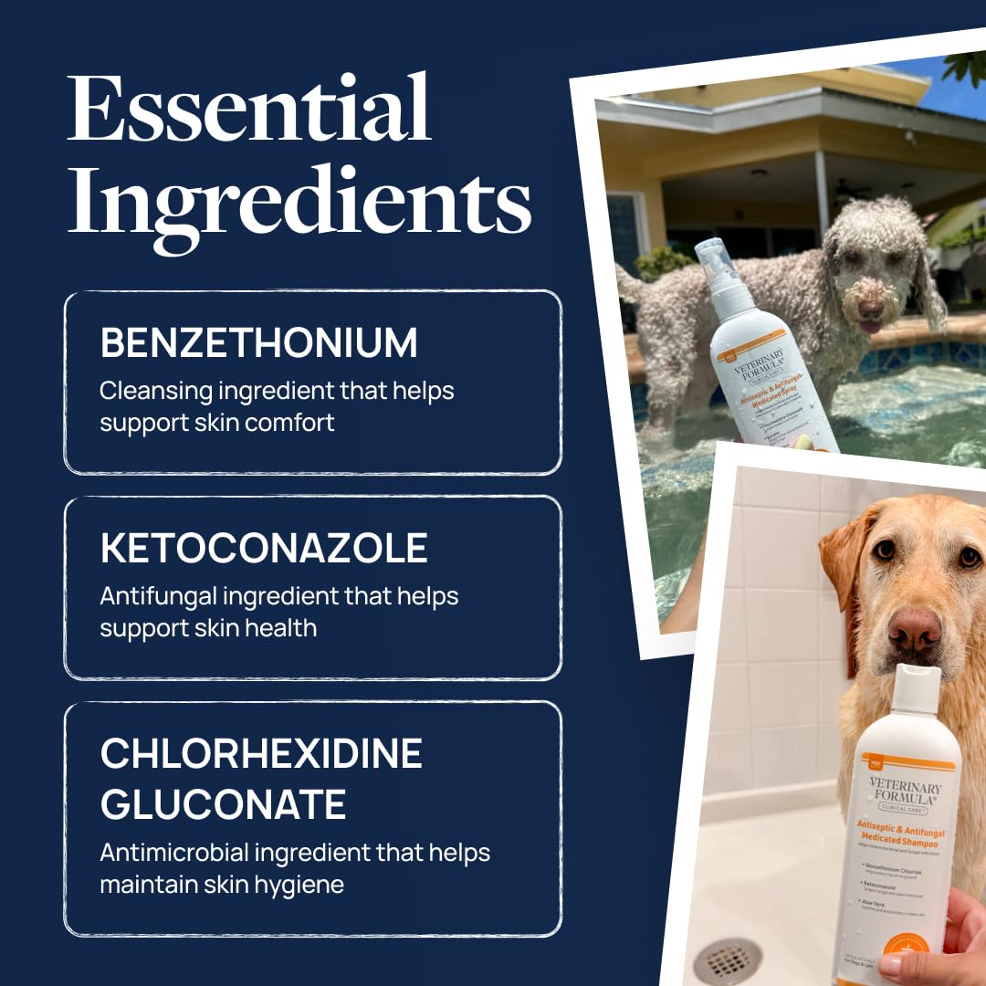 Veterinary Formula Clinical Care Antiseptic & Antifungal Medicated Spray for Dogs & Cats, 2 fl oz (1 Pack) detail image 4