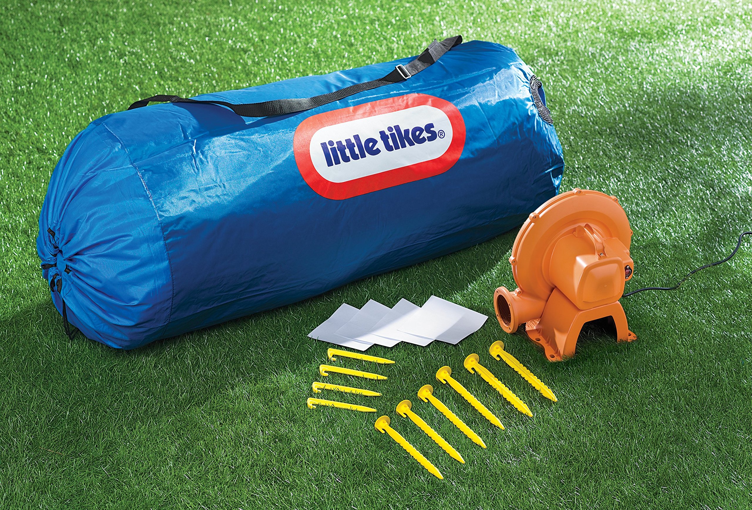 Castillo hinchable Little Tikes Jump 'n Slide con soplador resistente, GFCI, estacas, kit de reparación y bolsa de transporte — Edades 3-8 detail image 6
