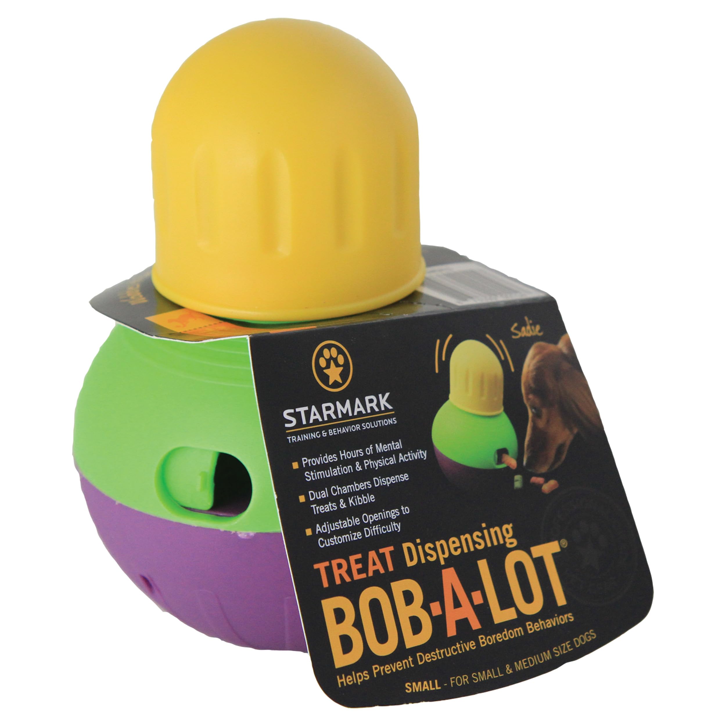 Starmark Bob-A-Lot Snack Dispenser Toy for Dogs, All Breeds (Pack of 1) detail image 2