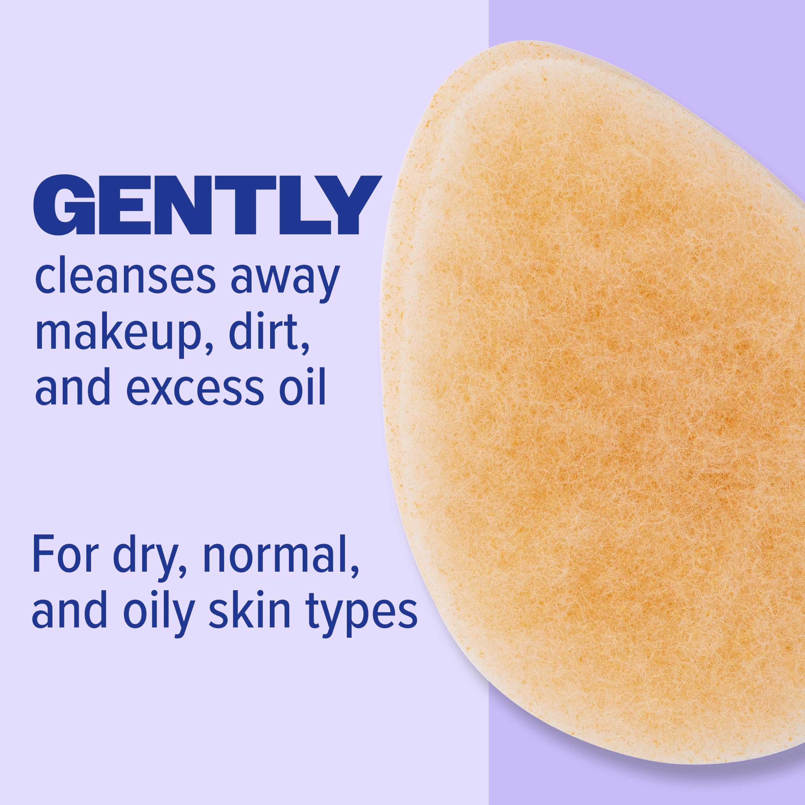 Buf-Puf Gentle Facial Sponge, Dermatologist Developed, Removes Deep Down Dirt & Makeup That Causes Breakouts and Blackheads, Reusable, Exfoliating, 1 Count detail image 2