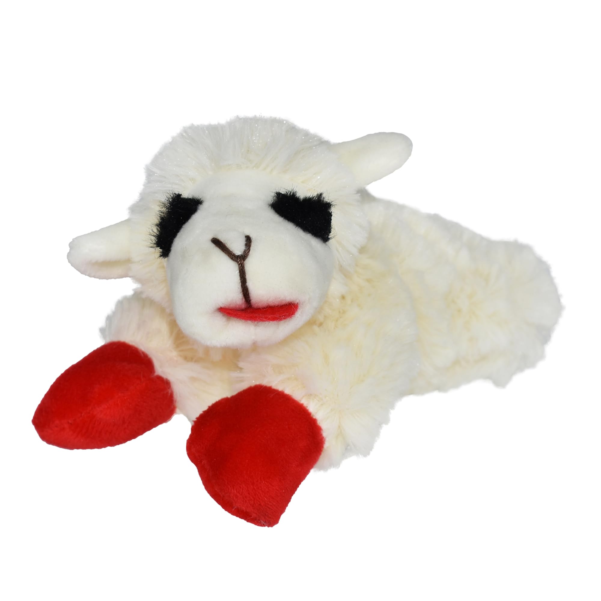 Multipet Lamb Chop Plush Dog Toy – Squeaky, Extra-Soft Stuffed Toy for Small Dogs (6", Cream) detail image 1