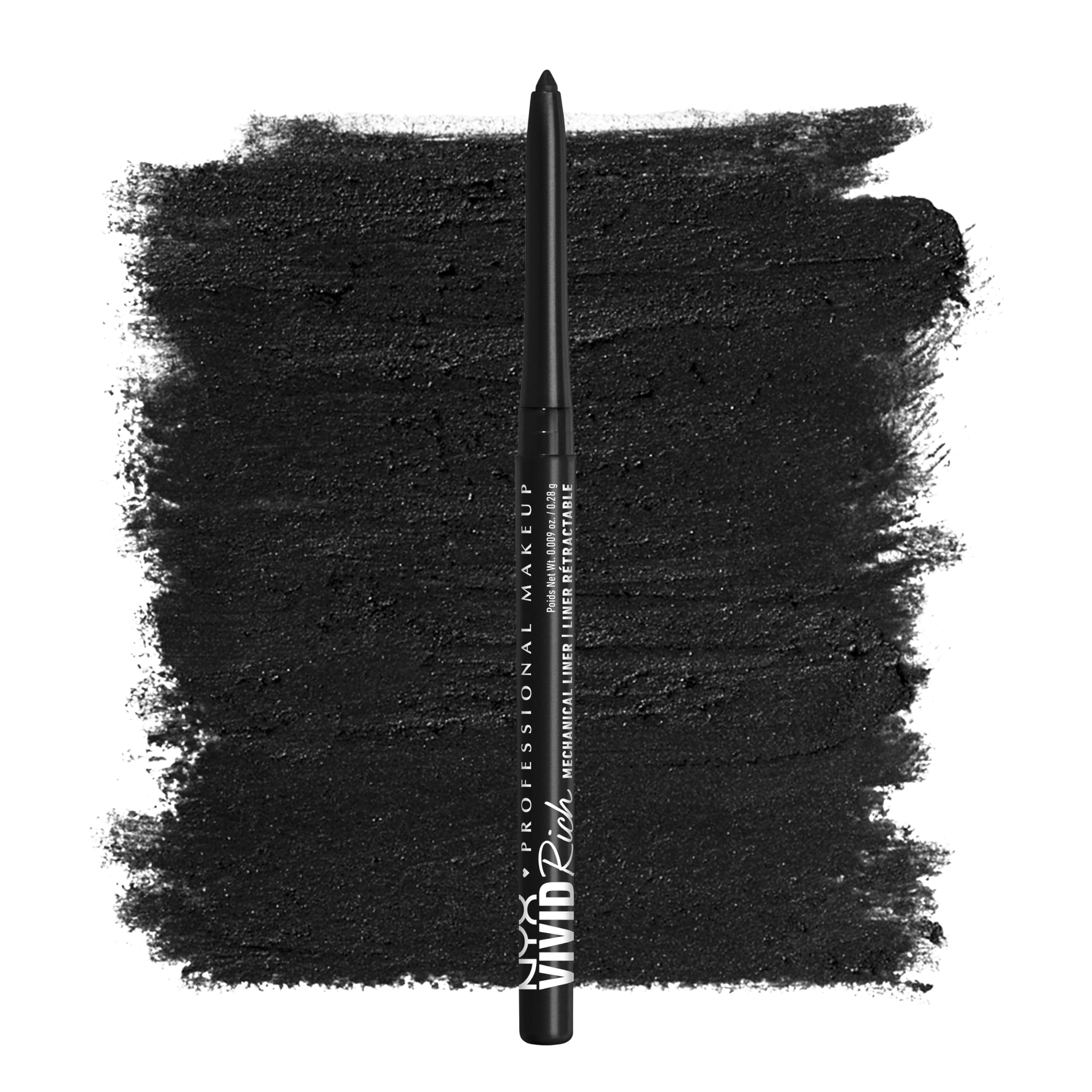 NYX PROFESSIONAL MAKEUP Mechanical Eye Pencil,Vivid Rich Mechanical, Creamy Retractable Eyeliner - Always Onyx, Black Eyeliner detail image 1