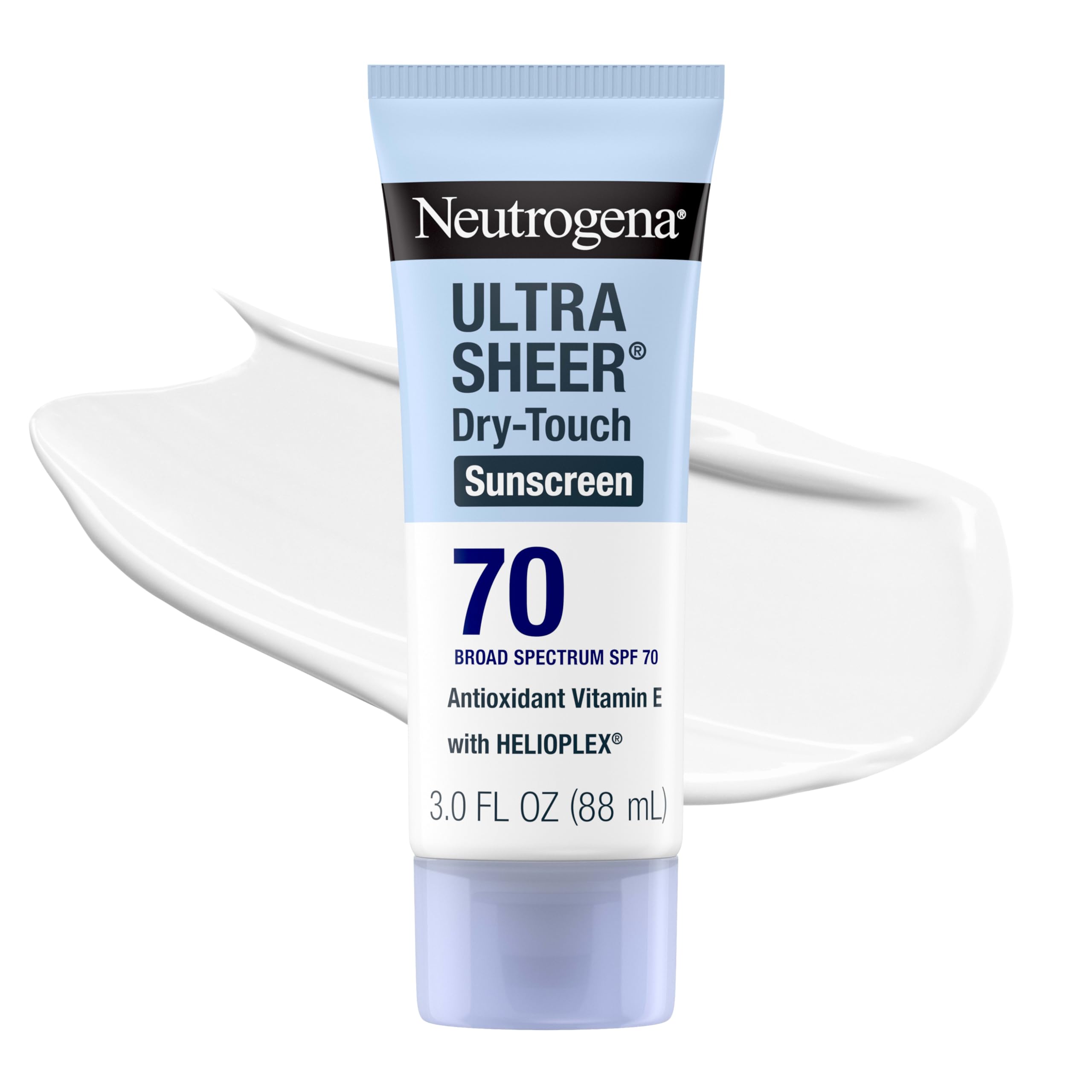 Neutrogena Ultra Sheer Dry Touch Sunscreen Lotion, SPF 70, 3 fl. oz | Broad Spectrum for UVA/UVB Protection, Lightweight, Water-Resistant up to 80 Minutes, Oxybenzone-Free detail image 1