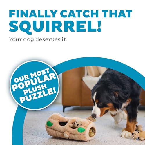 Outward Hound Hide-A-Squirrel Dog Toy – Interactive 2-in-1 Plush Puzzle with 6 Squeaky Removable Squirrels, X-Large detail image 9
