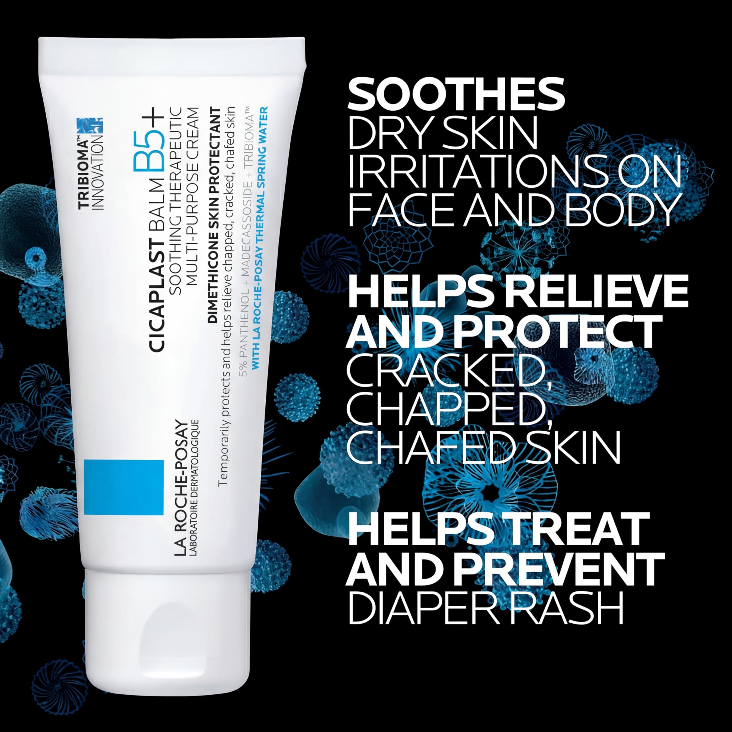 La Roche-Posay Cicaplast Balm B5 Skin Barrier Repair Cream with Centella Asiatica, Shea Butter & Panthenol | Multi-Purpose Healing Ointment for Dry, Irritated Skin | Face, Body & Hand Balm, Baby Safe detail image 4