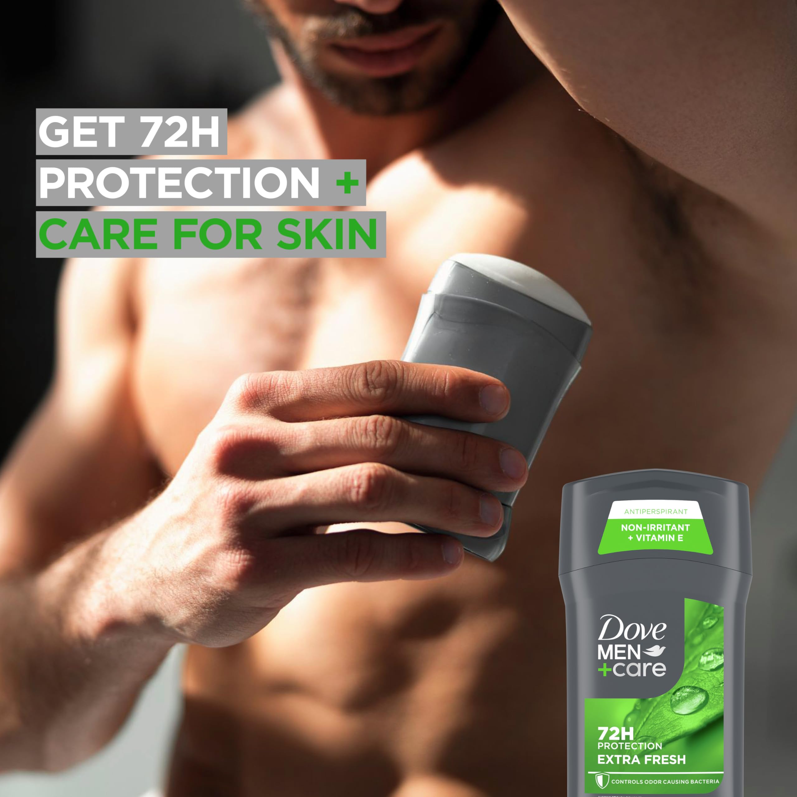 Dove Men+Care Extra Fresh Antiperspirant Deodorant Stick, Twin Pack, 2. 7 oz each detail image 5