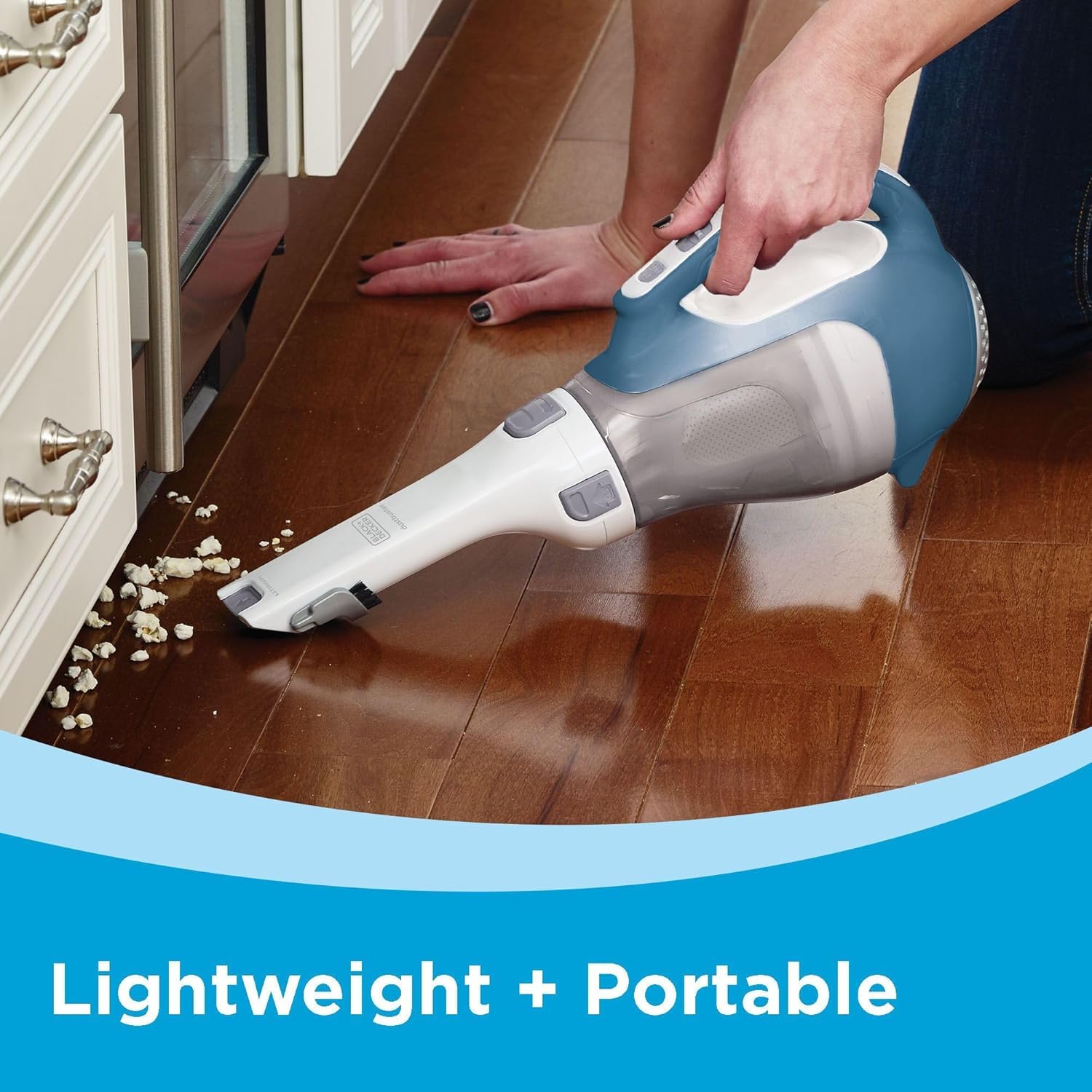 Black+Decker, Dustbuster AdvancedClean Handheld Vacuum Cordless, Compact Home and Car Vacuum with Crevice Tool, Rotating Nozzle and Charging Station detail image 7