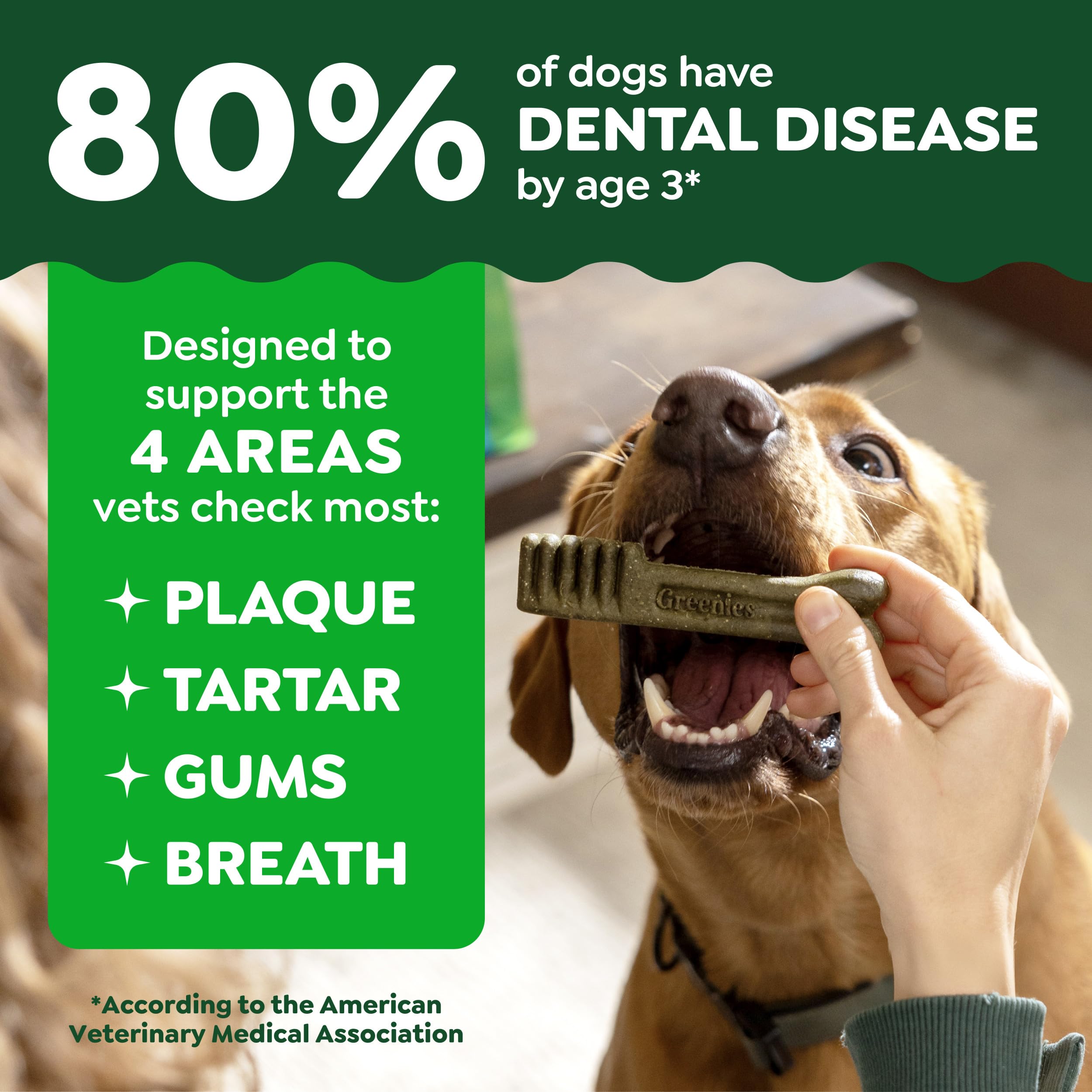 Greenies Veterinarian-Recommended Adult Natural Dental Dog Treats Teenie Size, Dog Dental Chews, Original Flavor, 36 oz. Pack, 130 Count detail image 4