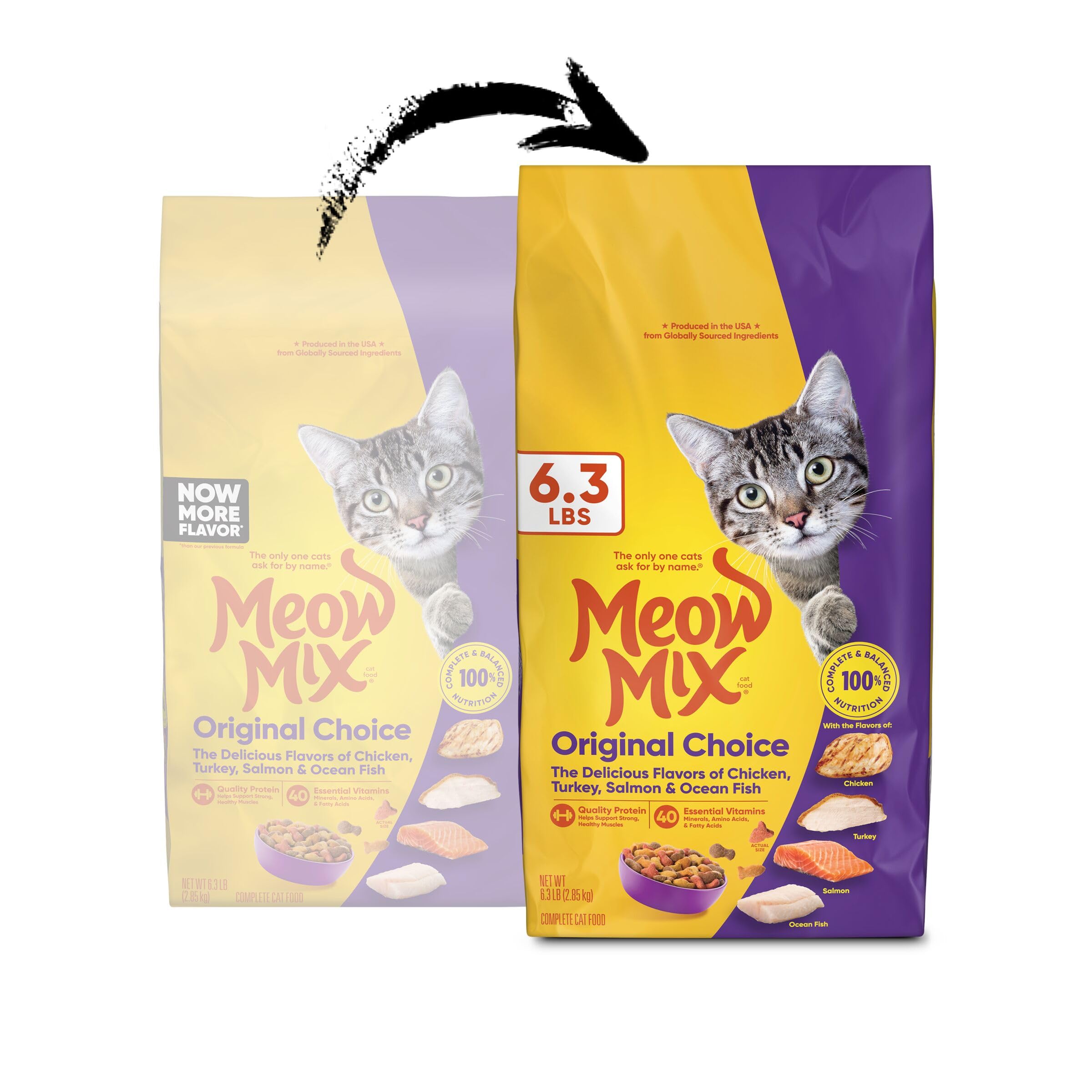 Meow Mix Original Choice Dry Cat Food, 6. 3 lb Bag detail image 2