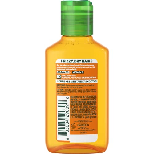 Garnier Fructis Sleek & Shine Moroccan Sleek Smoothing Oil for Frizzy, Dry Hair, Argan Oil, 3. 75 Fl Oz, 1 Count (Packaging May Vary) detail image 9