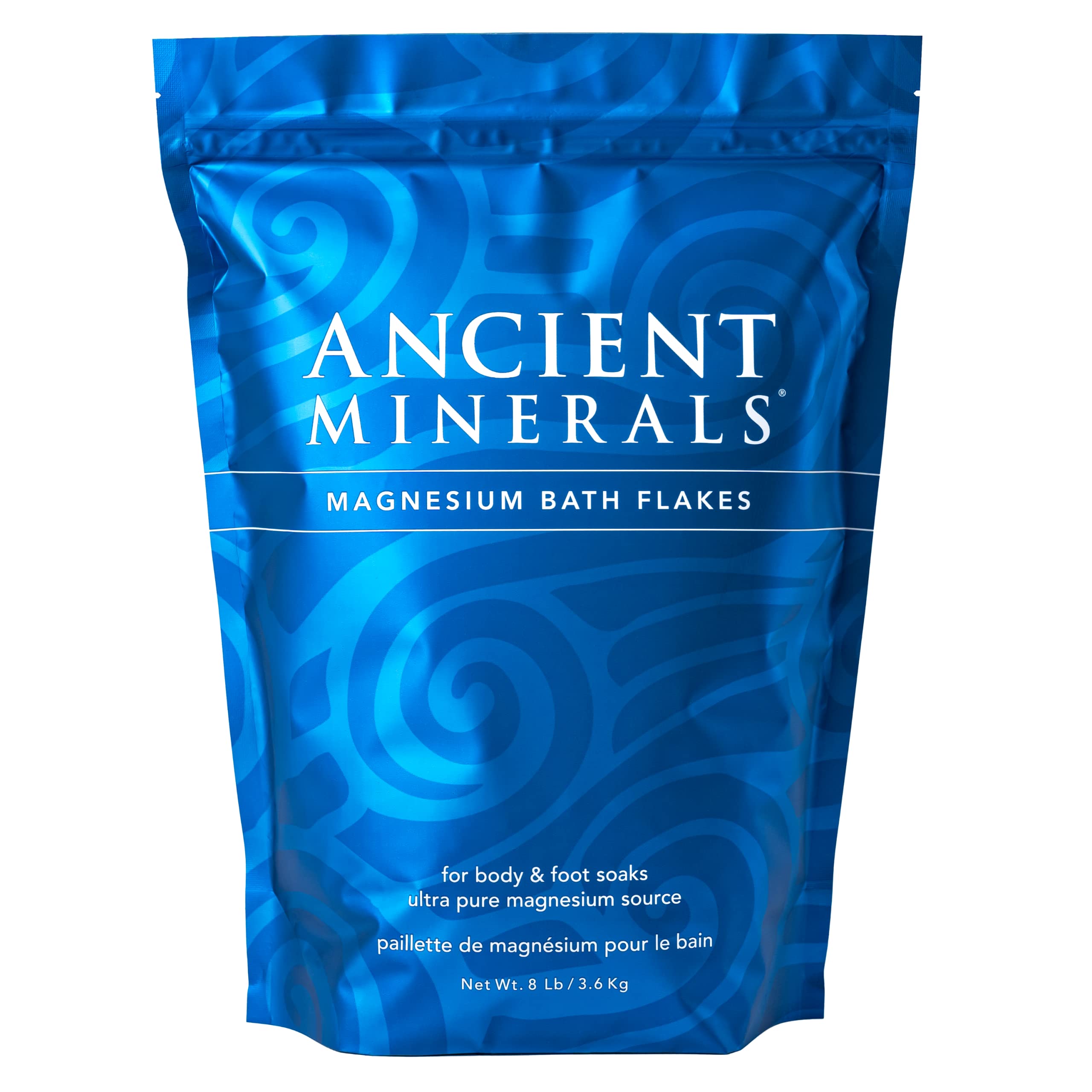 Ancient Minerals Magnesium Bath Flakes, Epsom Salt Alternative, 8lb detail image 1