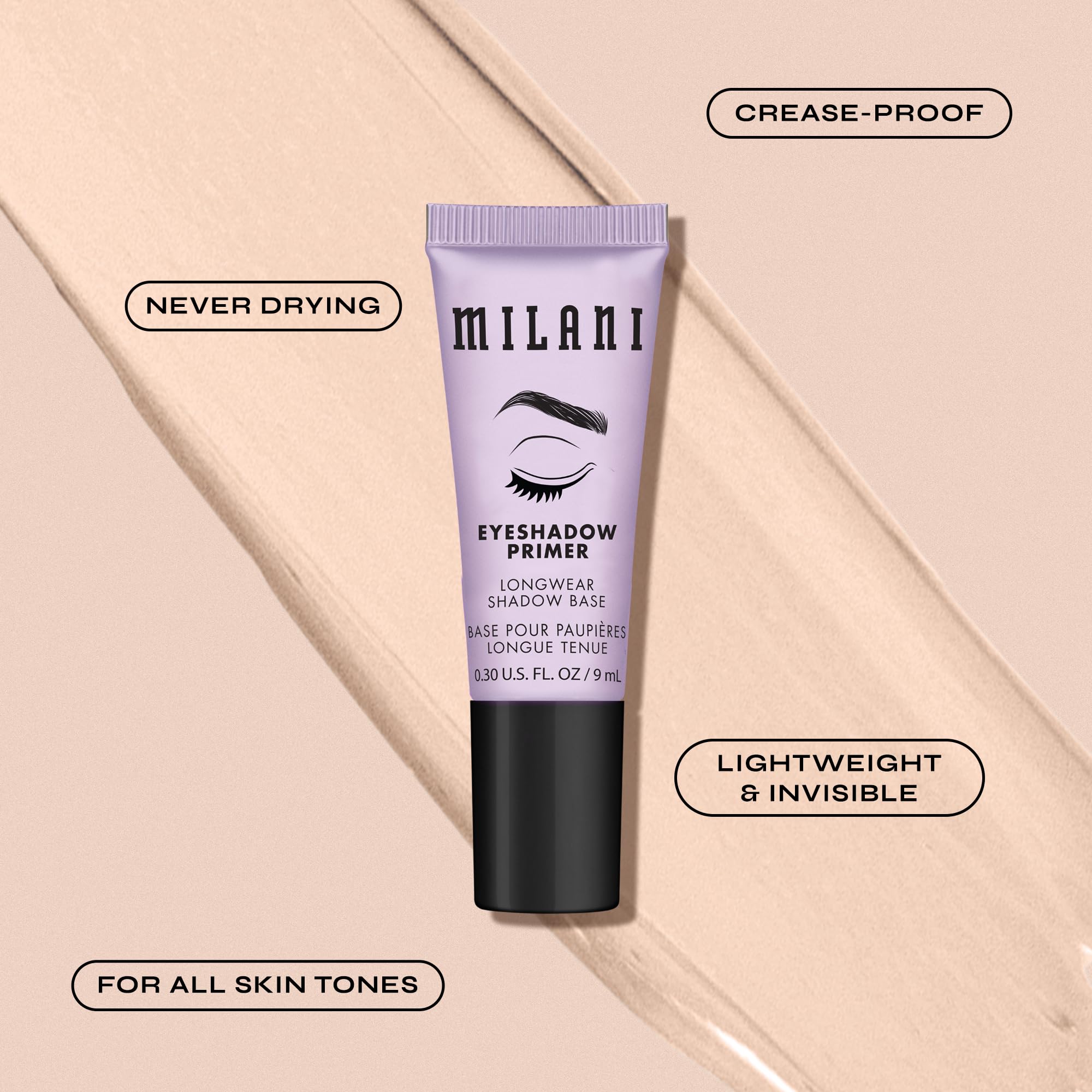 Milani Eyeshadow Primer - Clear Longwear Crease-Proof Eye Makeup Base (Vegan & Cruelty-Free) detail image 3