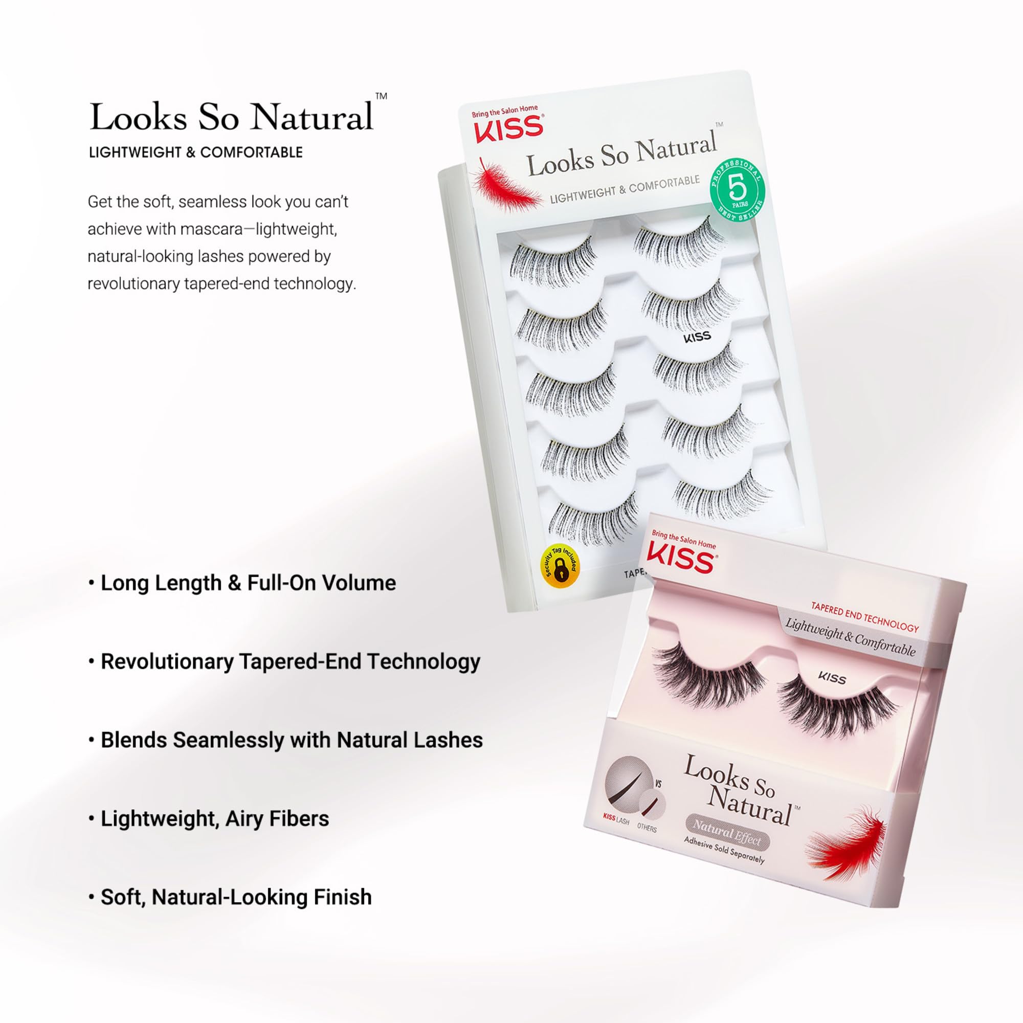 Kiss So Wispy False Eyelashes, 12mm, 5 Pairs detail image 6