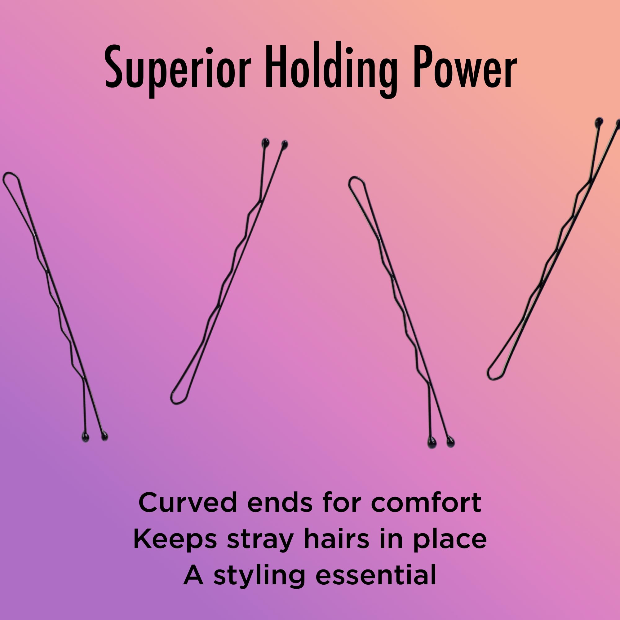 Goody SlideProof Bobby Pins, 48 Ct, Brunette Brown, High Gloss Bobby Hair Pins for Styling, Lock In Style, Comfortable, Pain-Free Styling Accessories for Women & Men, All Hair Types detail image 4
