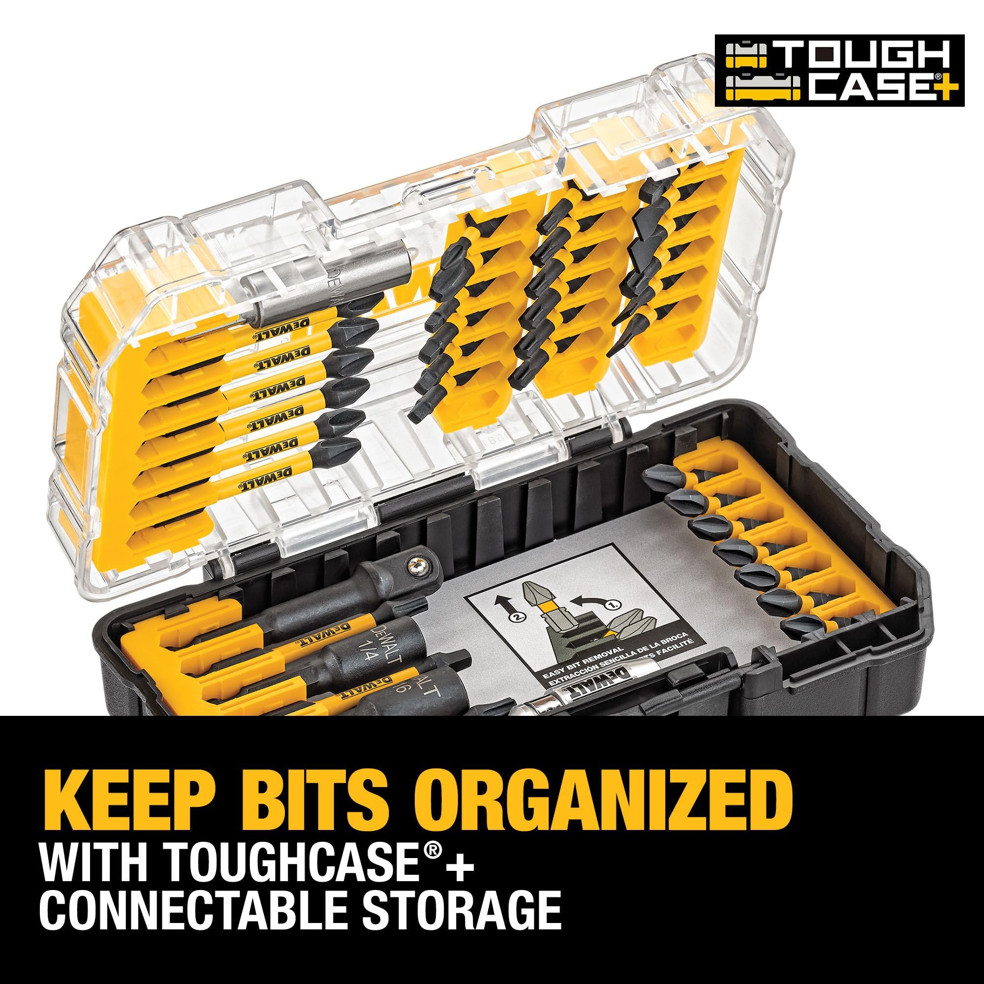 DEWALT Screwdriver Bit Set, 40 Pcs. Impact Ready, FlexTorq Impact Driver Bit Set with Storage Case (DWA2T40IR) detail image 4