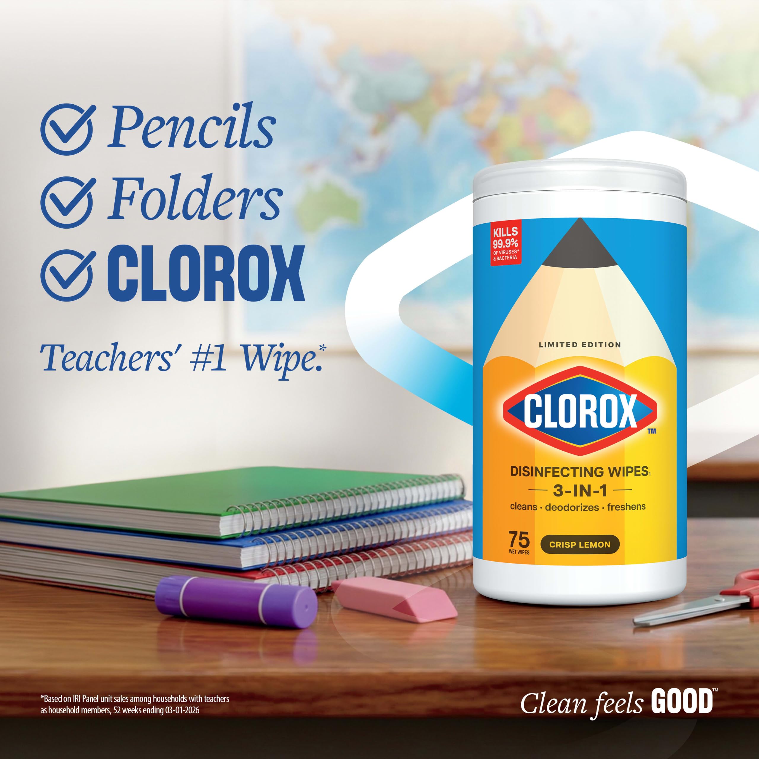 Clorox Disinfecting Wipes Back to School Variety Pack, 75 Count Each, Pack of 3 detail image 3