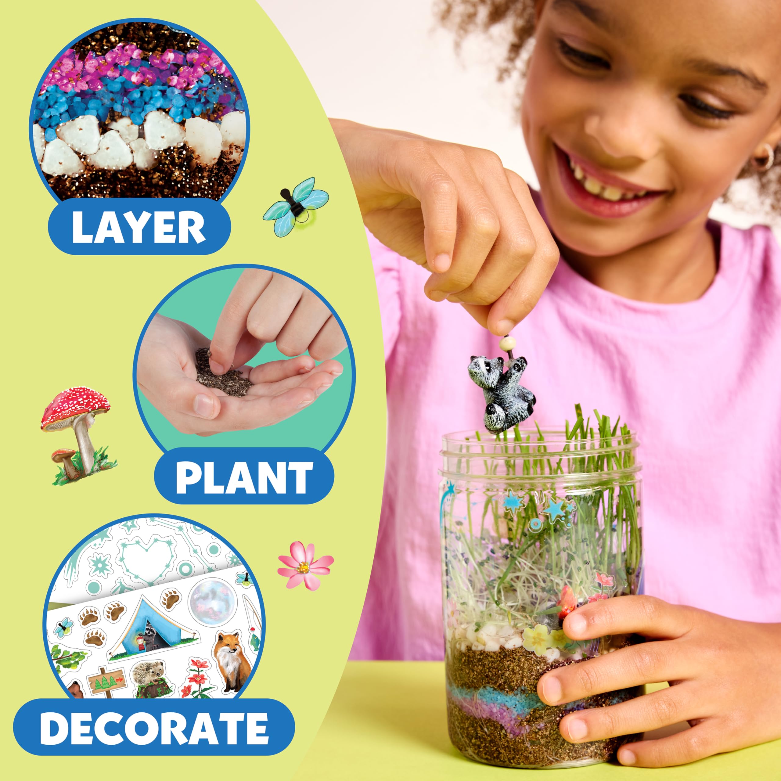 Creativity for Kids Grow 'N Glow Terrarium Kit - Educational Science Kits | Screen Free Summer Fun Activities | Gifts for Boys and Girls | Craft and STEM Projects (Ages 6+) detail image 7