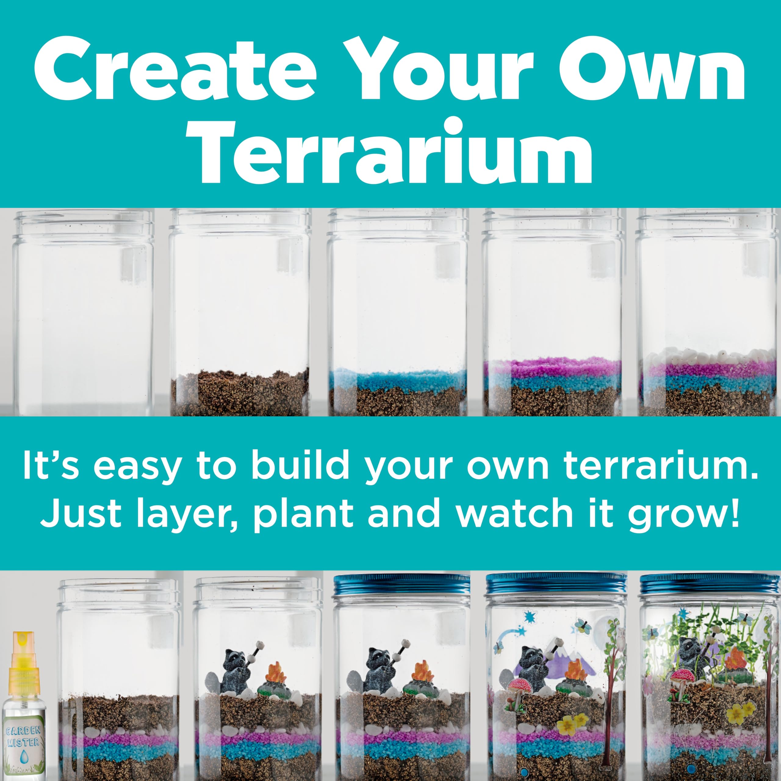 Creativity for Kids Grow 'N Glow Terrarium Kit - Educational Science Kits | Screen Free Summer Fun Activities | Gifts for Boys and Girls | Craft and STEM Projects (Ages 6+) detail image 5