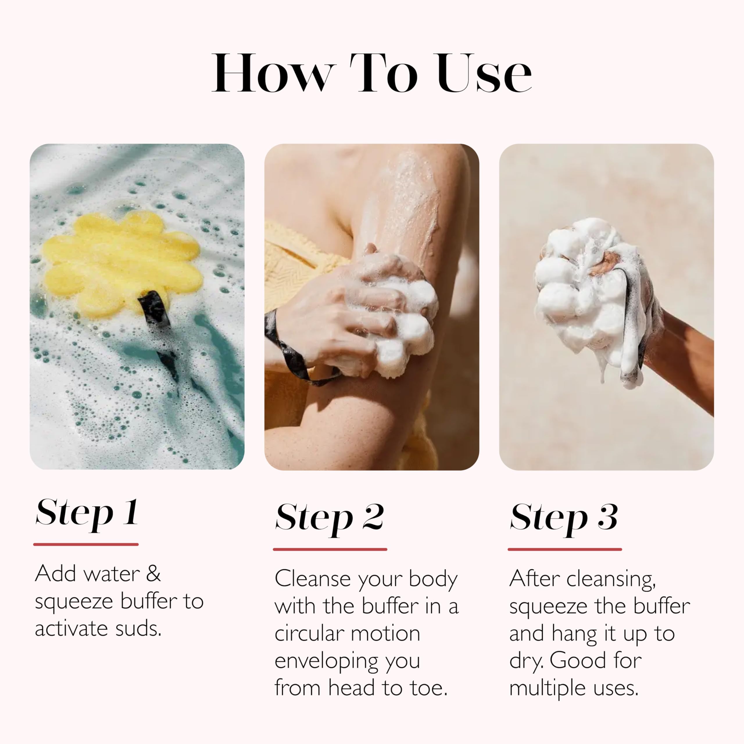 Spongellé French Lavender Wild Flower Bath Sponge | Built-in Body Wash & Body Scrubber, Shower Loofah Sponge for Women | 14+ uses detail image 6