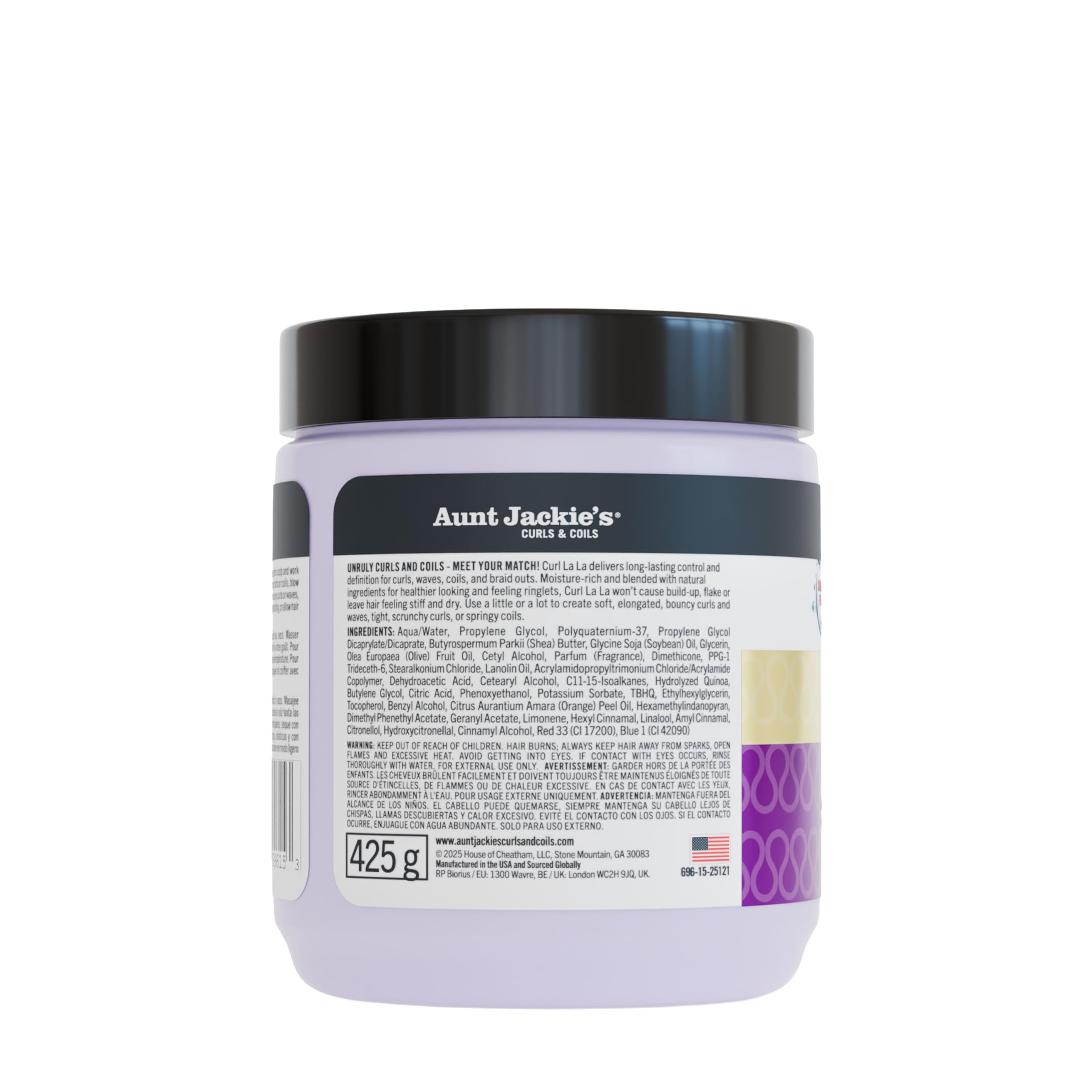Aunt Jackie's Curl La La, Lightweight Curl Defining Custard, Enriched with Shea Butter & Olive Oil, Basic, 15 Ounce detail image 9