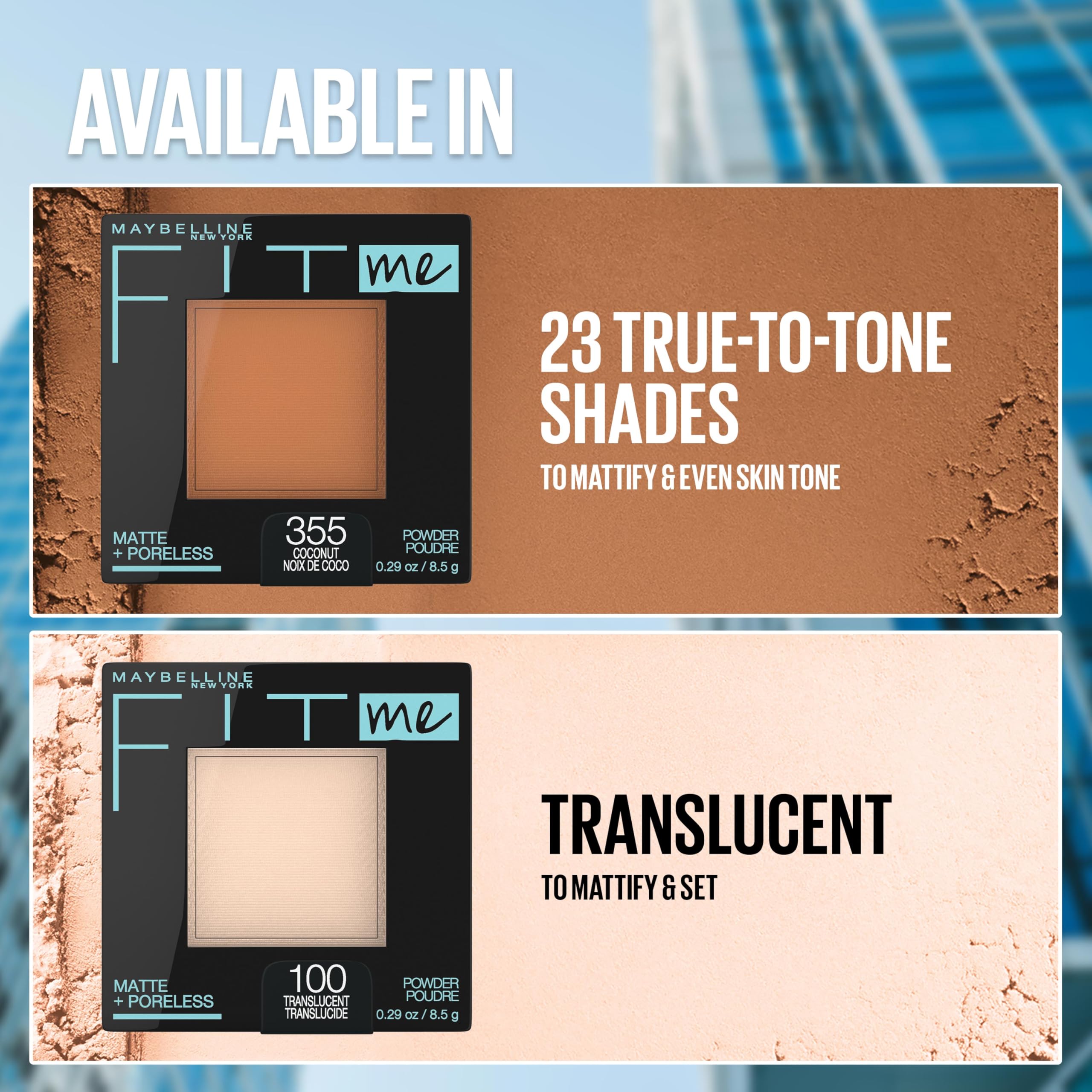 Maybelline Fit Me Matte + Poreless Pressed Powder, Translucent, 1 Count detail image 6