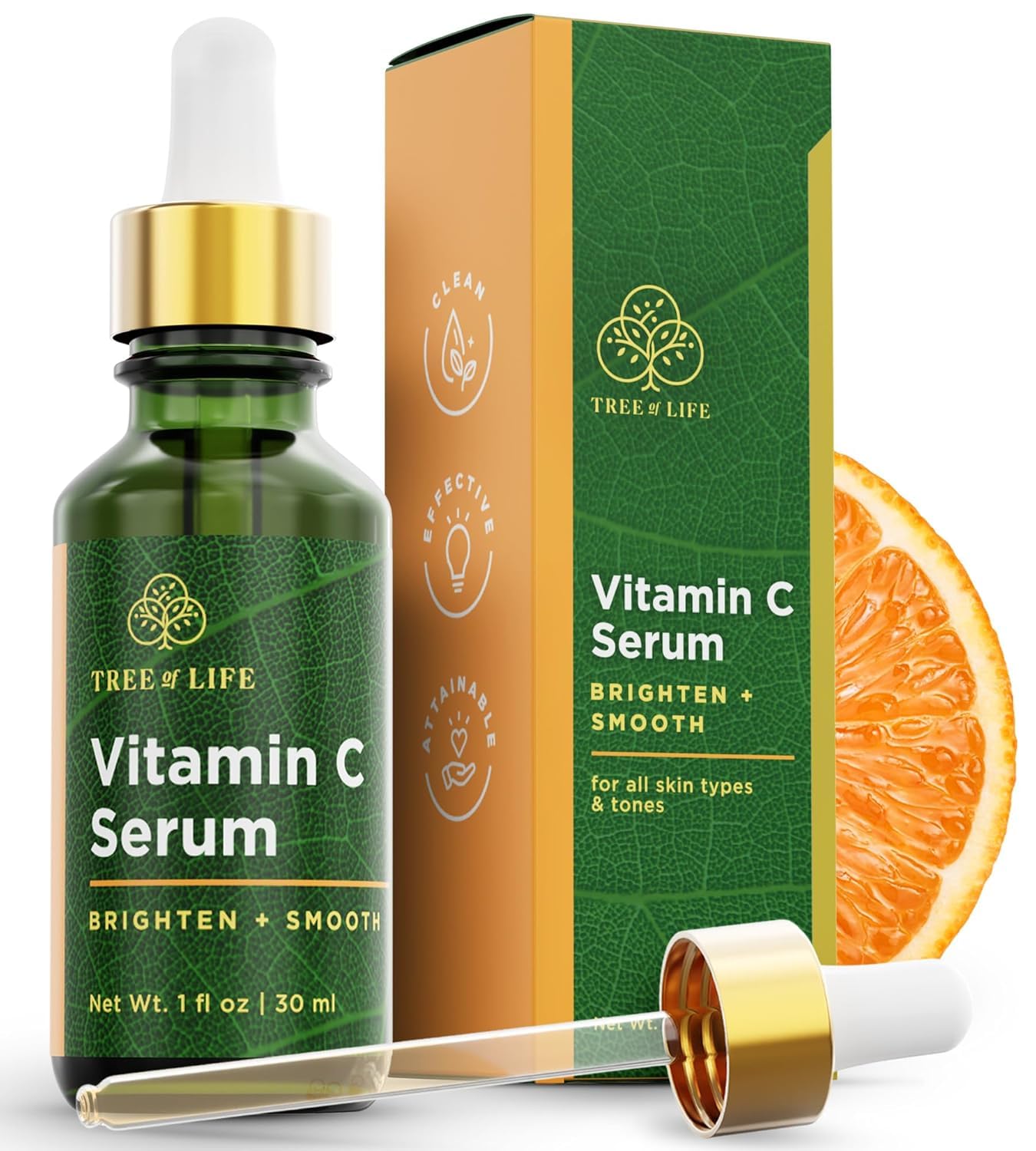 Tree of Life Vitamin C Serum for Face, Dark Spot Remover, 1 fl oz detail image 1