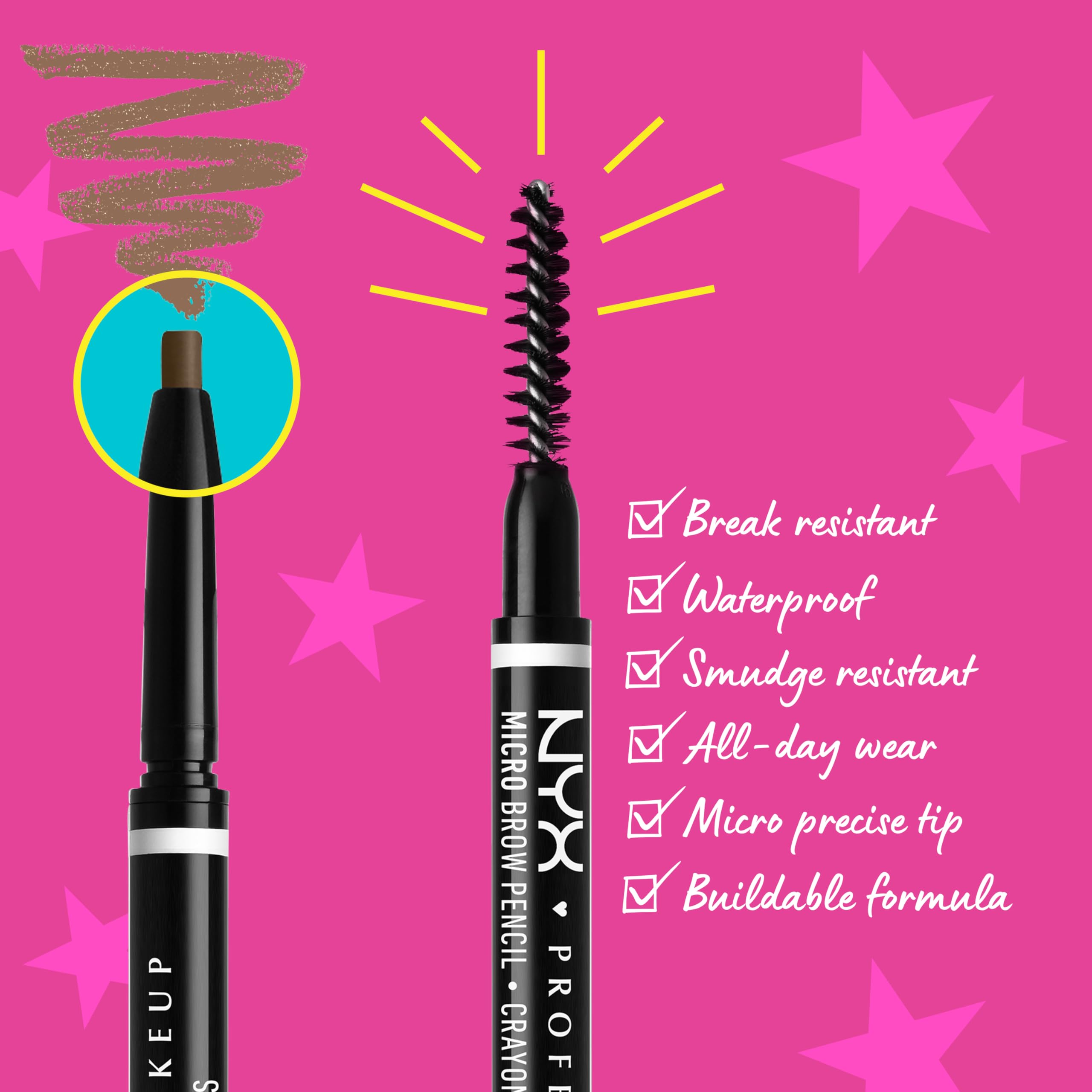 NYX PROFESSIONAL MAKEUP Micro Brow Pencil, Precise Eyebrow Pencil - Espresso detail image 2