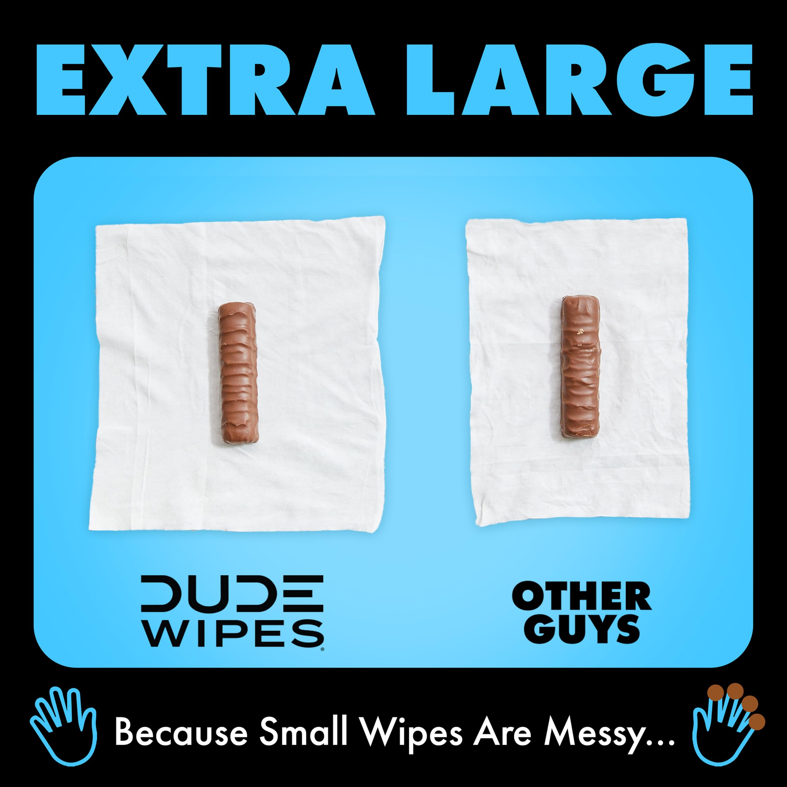 DUDE Wipes Unscented Adult Flushable Wet Wipes, Sensitive Skin, 288 Count | 6 packs of 48 extra large flushable butt wipes. Hypoallergenic plastic-free wipes. 99% water, vitamin E, aloe. Septic safe. detail image 5