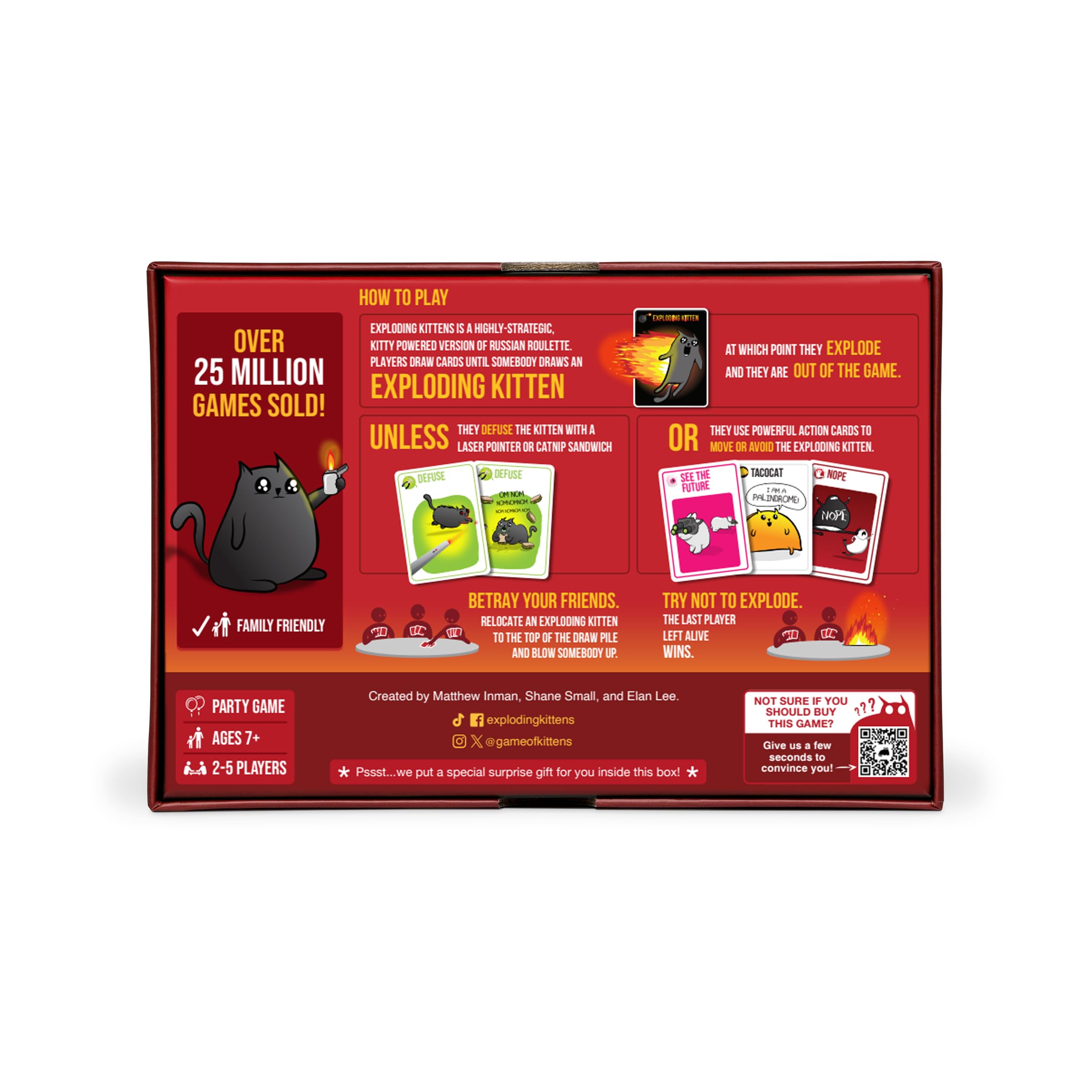 Exploding Kittens Edición Original - 2-5 Jugadores - A partir de 7 años - Partidas de 15 minutos - Juego de cartas de alto riesgo - Juego de fiesta y noche familiar detail image 6