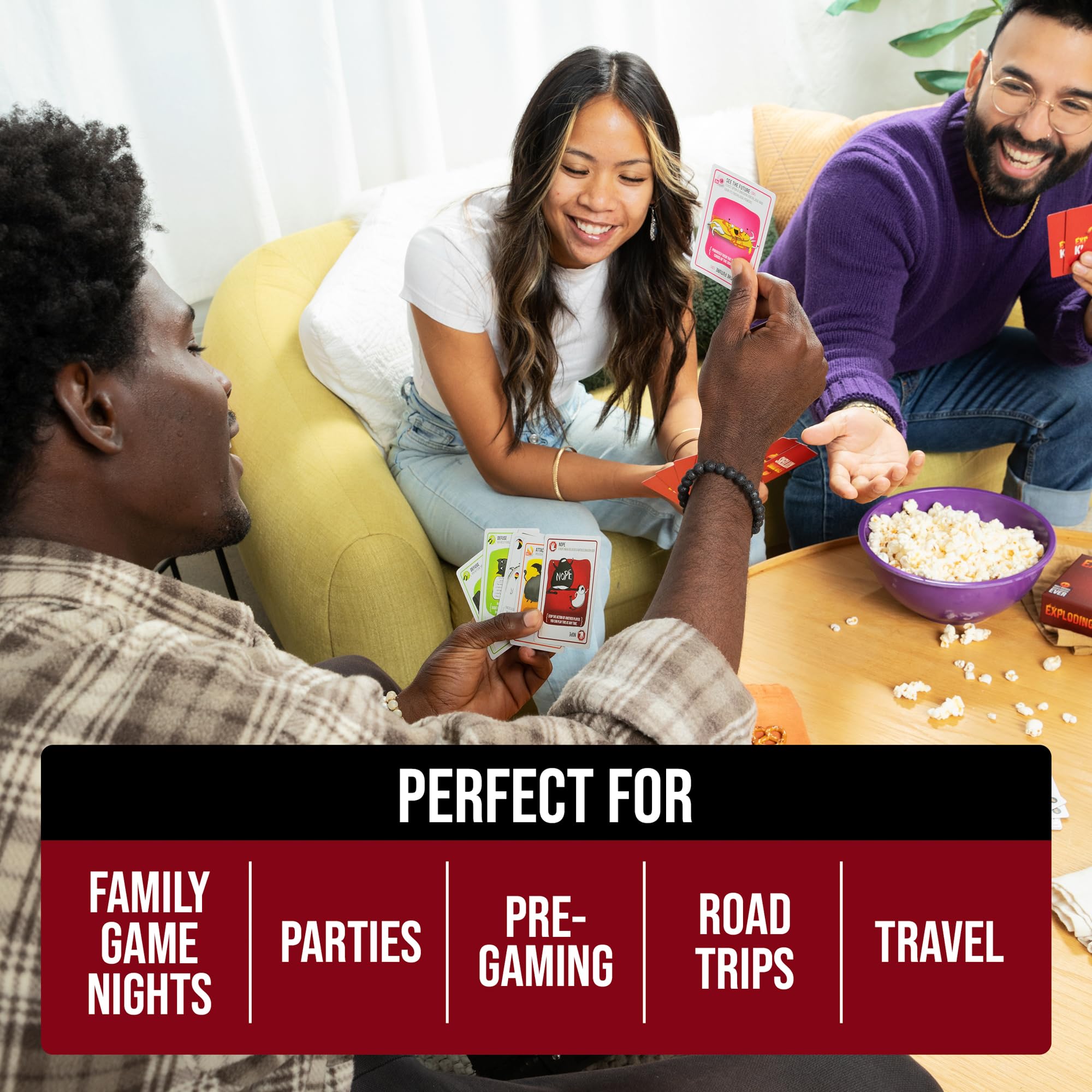 Exploding Kittens Original Edition - 2-5 Players - Ages 7+ - 15 Minutes to Play - High Stakes Card Game - Party Game, Family Game Night, Kid and Adult Card Game detail image 5