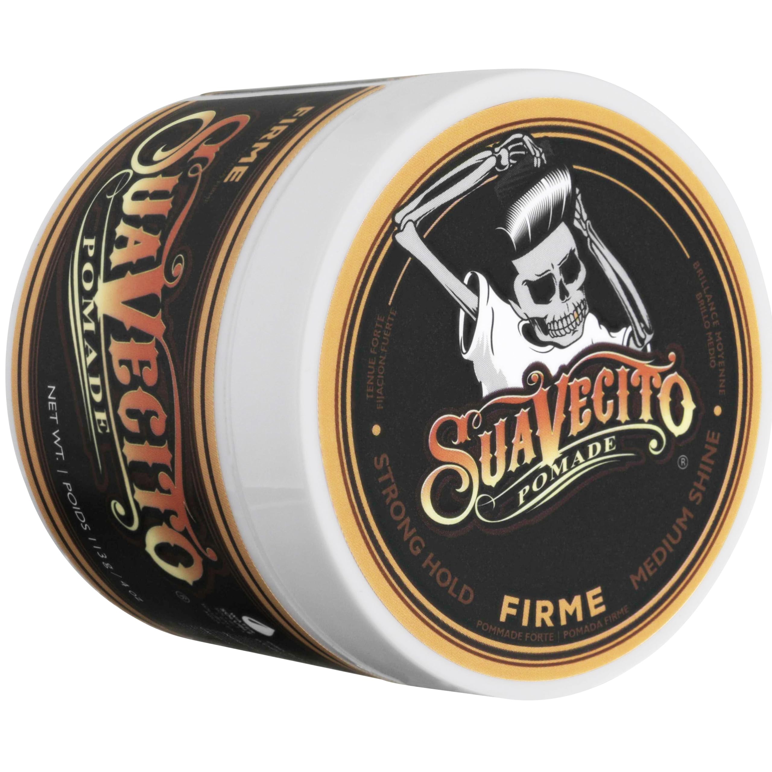 Suavecito Pomade Firme (Strong) Hold, 4 oz – Water-Soluble Pomade with Medium Shine detail image 7