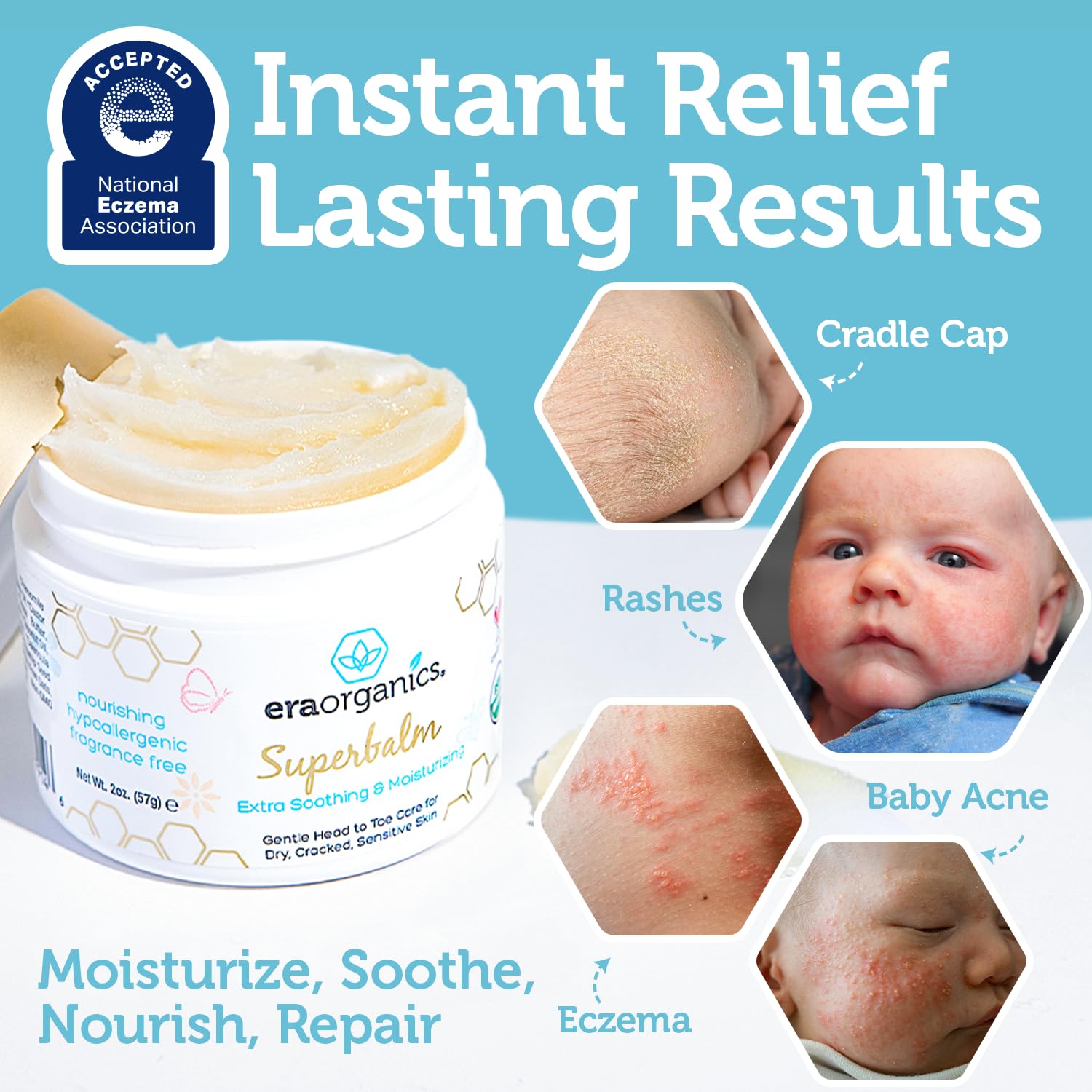 Era Organics Healing Ointment for Babies, USDA Certified Organic Super Balm, 2 oz detail image 3
