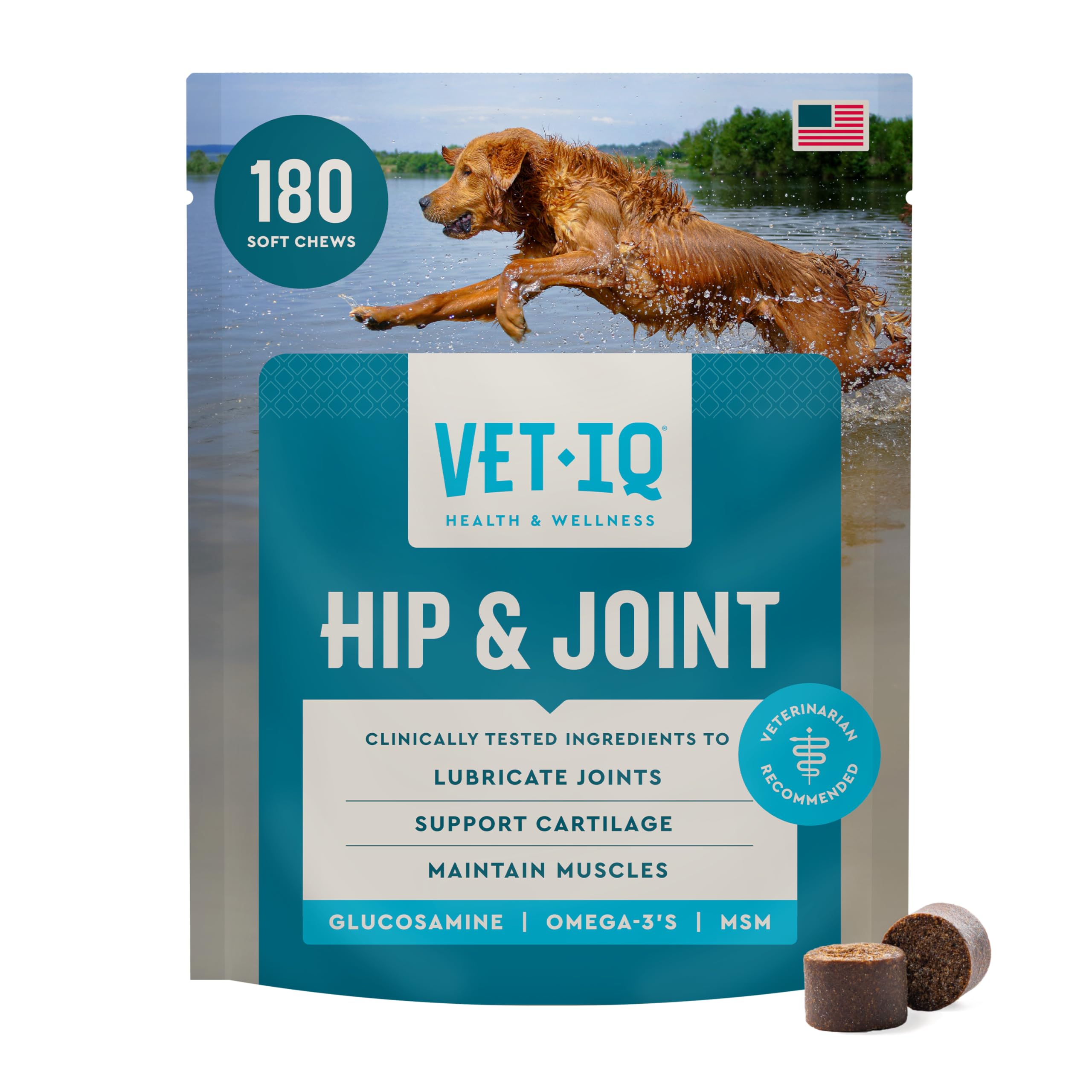VetIQ Maximum Strength Hip & Joint Soft Chews for Dogs — 180 Chicken-Flavored Chewables detail image 1