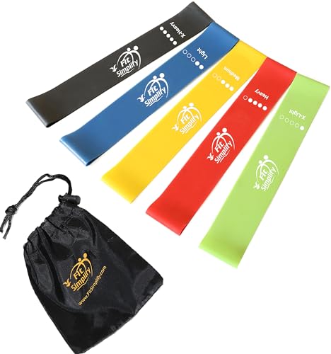 Set de 5 bandas de resistencia Fit Simplify tipo lazo con guía de instrucciones y bolsa de transporte detail image 7