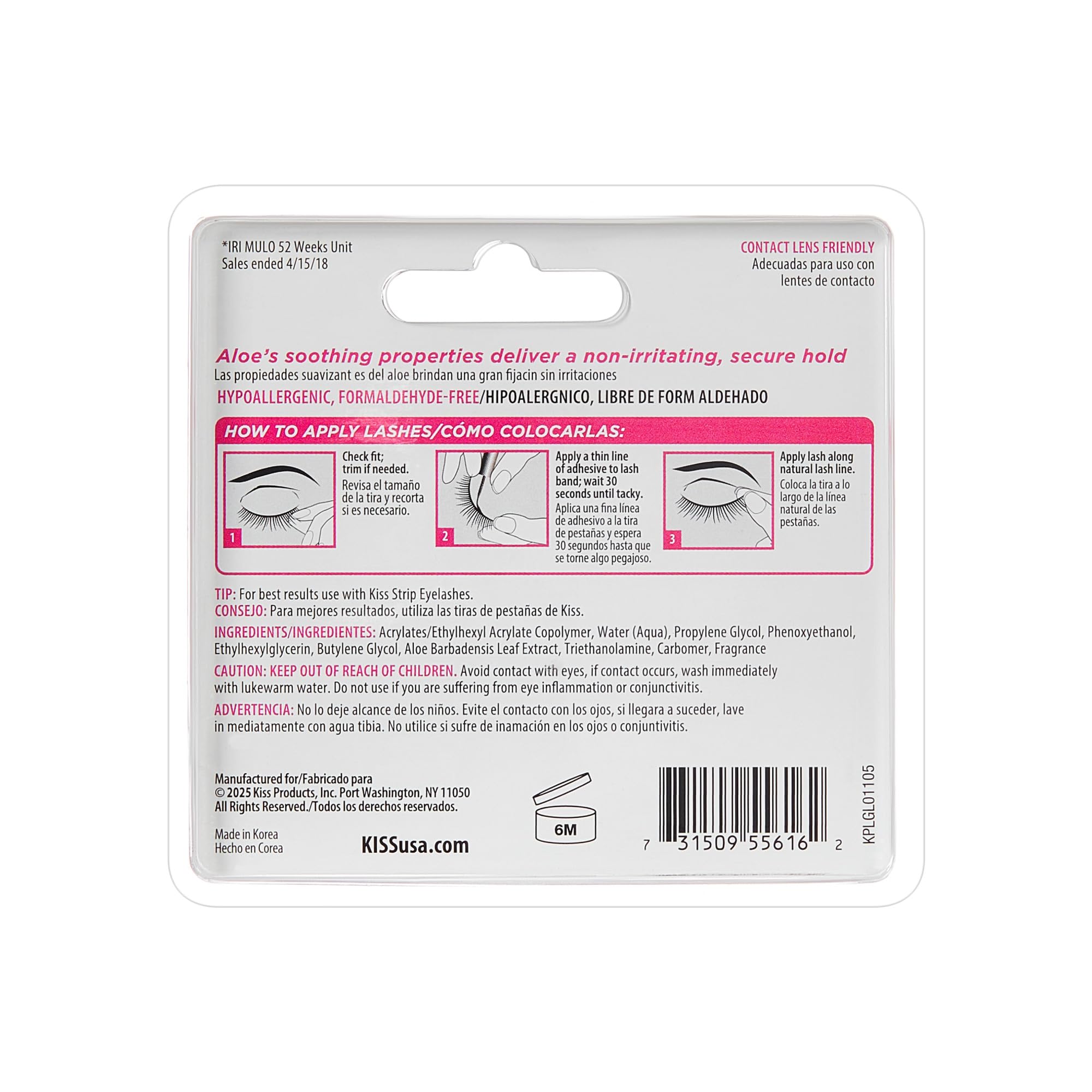 KISS 24hr Clear Strip Eyelash Adhesive with Aloe — Waterproof, Latex & Formaldehyde-Free detail image 9
