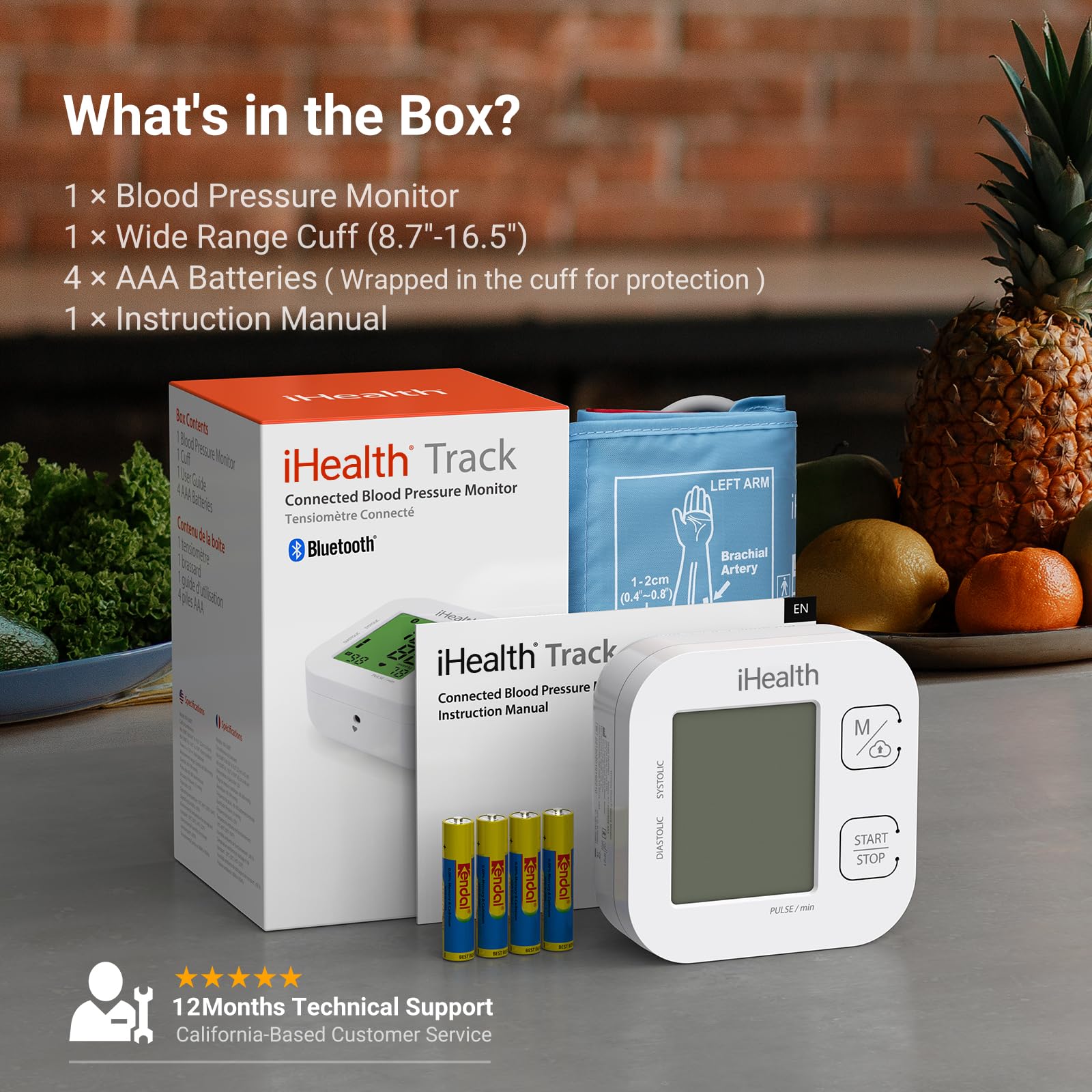 iHealth Track Smart Upper Arm Blood Pressure Monitor with Wide Range Cuff that fits Standard to Large Adult Arms, Bluetooth Compatible for iOS & Android Devices detail image 6
