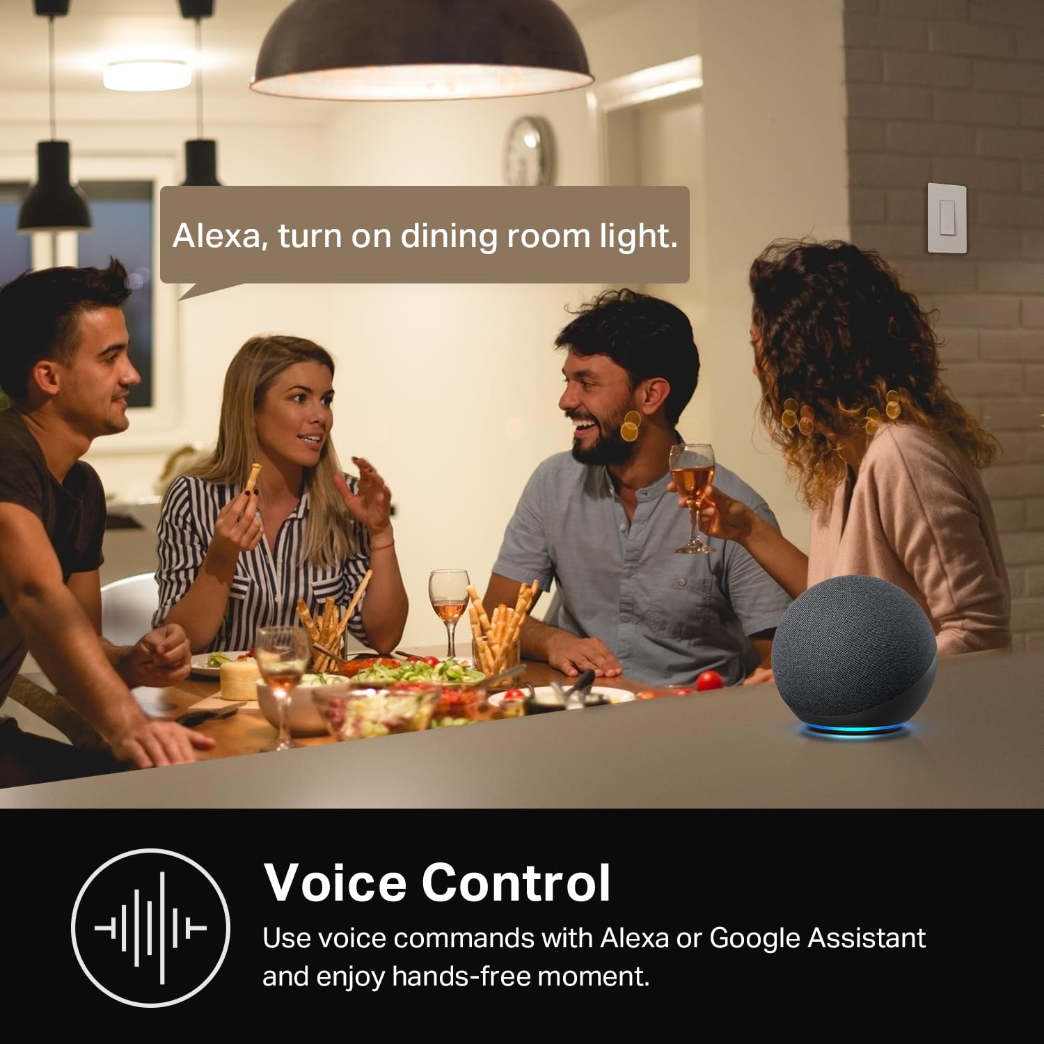 Kasa Smart Light Switch HS200, Single Pole, Needs Neutral Wire, 2.4GHz Wi-Fi Light Switch Works with Google Home, UL Certified, No Hub Required, White detail image 3