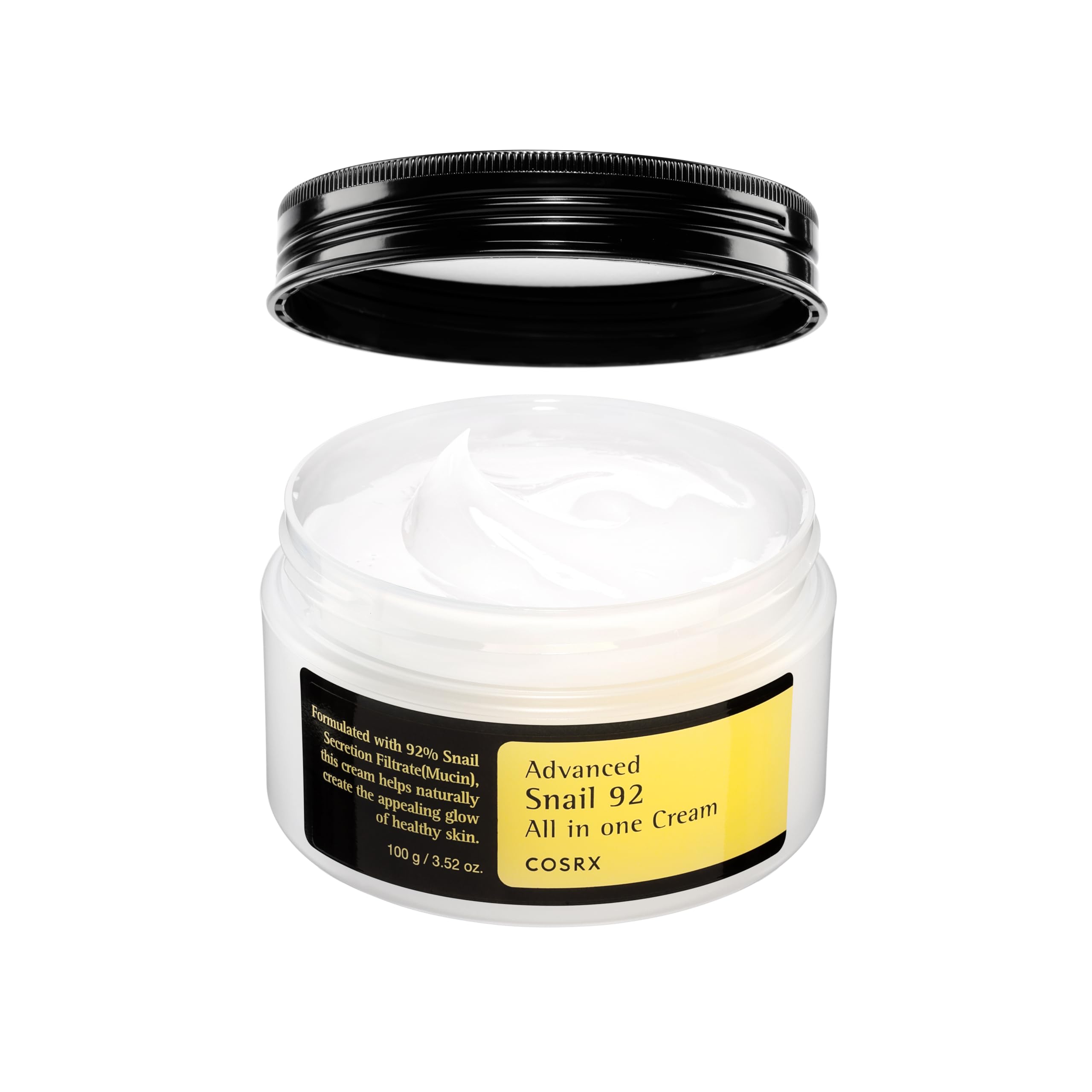 COSRX Snail Mucin 92% Face Moisturizer, 3. 52 oz – Lightweight Gel Cream for Soft, Glowy Skin detail image 1