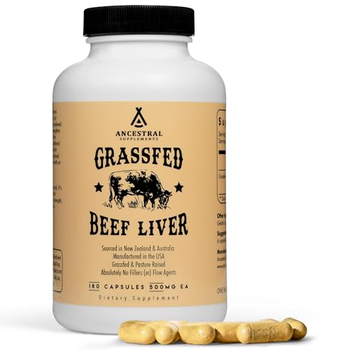 Ancestral Supplements Grass Fed Beef Liver 180 Capsules, Supports Energy Production, Detoxification, Digestion, Immunity and Full Body Wellness, Non-GMO, Freeze Dried Liver Health Supplement detail image 9