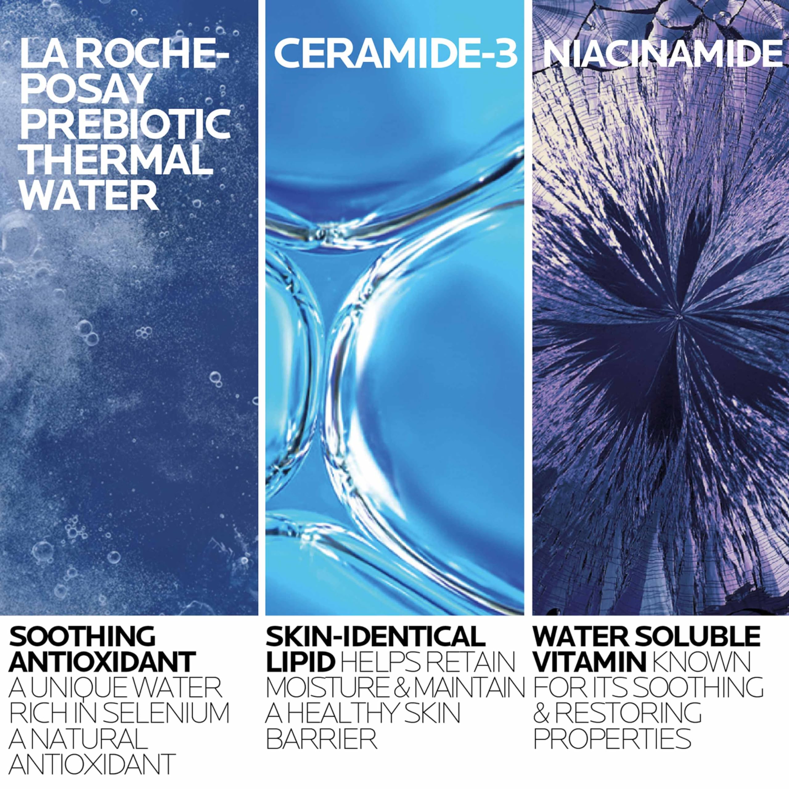 La Roche-Posay Toleriane Hydrating Gentle Face Cleanser, Daily Facial Cleanser with Niacinamide and Ceramides for Sensitive Skin, Moisturizing Face Wash for Normal to Dry Skin, Fragrance Free detail image 2