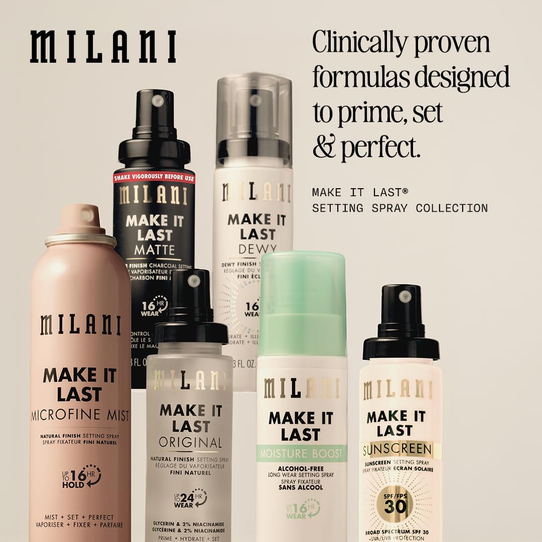 Milani Make It Last Setting Spray (Primer + Hydration + Setting), Up to 24-Hour Wear, Cruelty-Free detail image 9