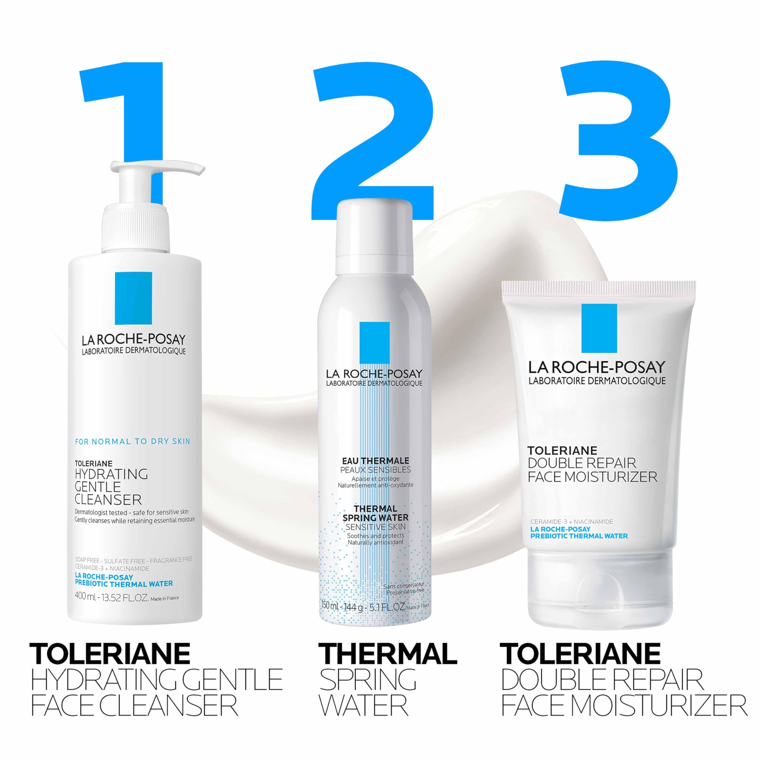 Toleriane Double Repair Face Moisturizer, Daily Moisturizer Face Cream with Ceramide and Niacinamide for All Skin Types detail image 8