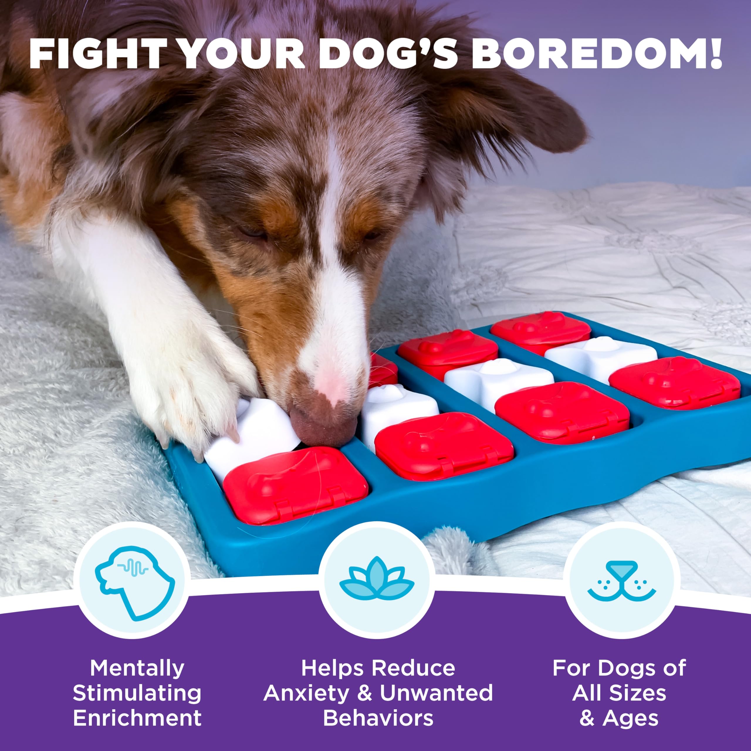 Outward Hound by Nina Ottosson Dog Brick – Interactive Treat Puzzle Enrichment Toy, Level 2 Intermediate detail image 2