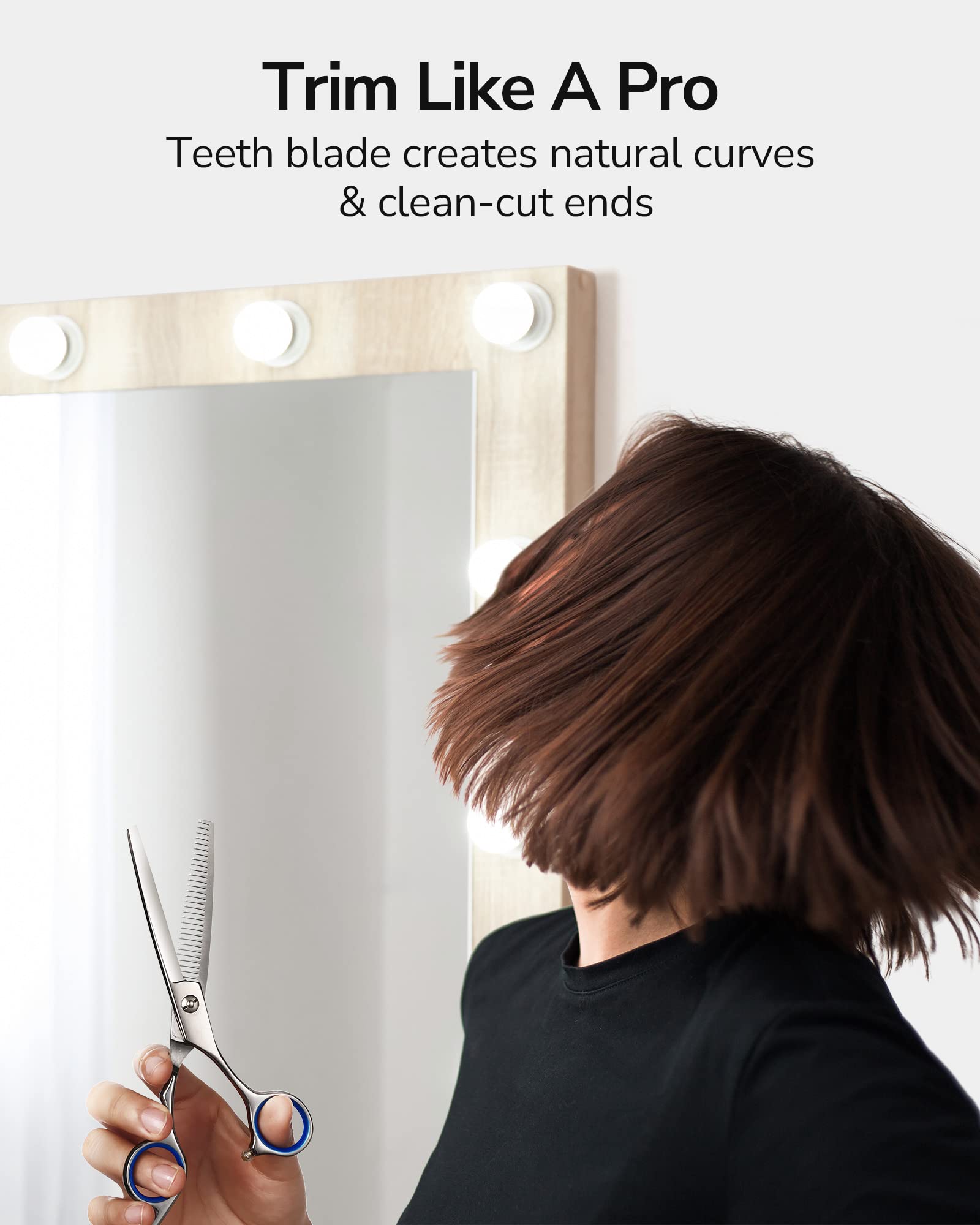 Hair Thinning Scissors ULG Professional Barber’s Texturizing Teeth Shears for Hairdressing, Salon and Home Use Thinning Shears for Hair Cutting, Made of Japanese Stainless Steel, 6. 5 inch detail image 5