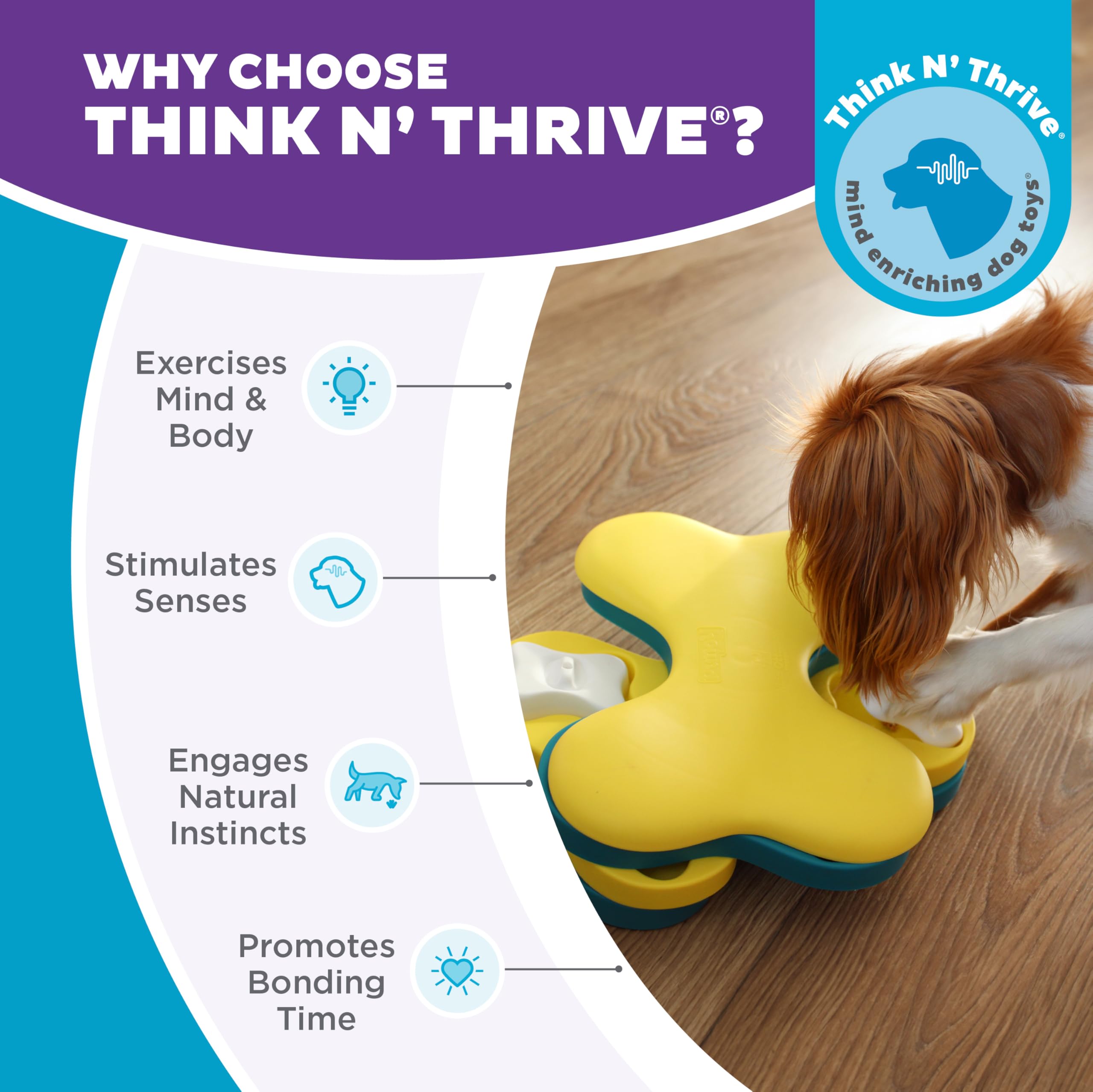 Outward Hound by Nina Ottosson Dog Tornado – Interactive Treat Puzzle Enrichment Toy, 3 Spinning Layers, Level 2 Intermediate detail image 7