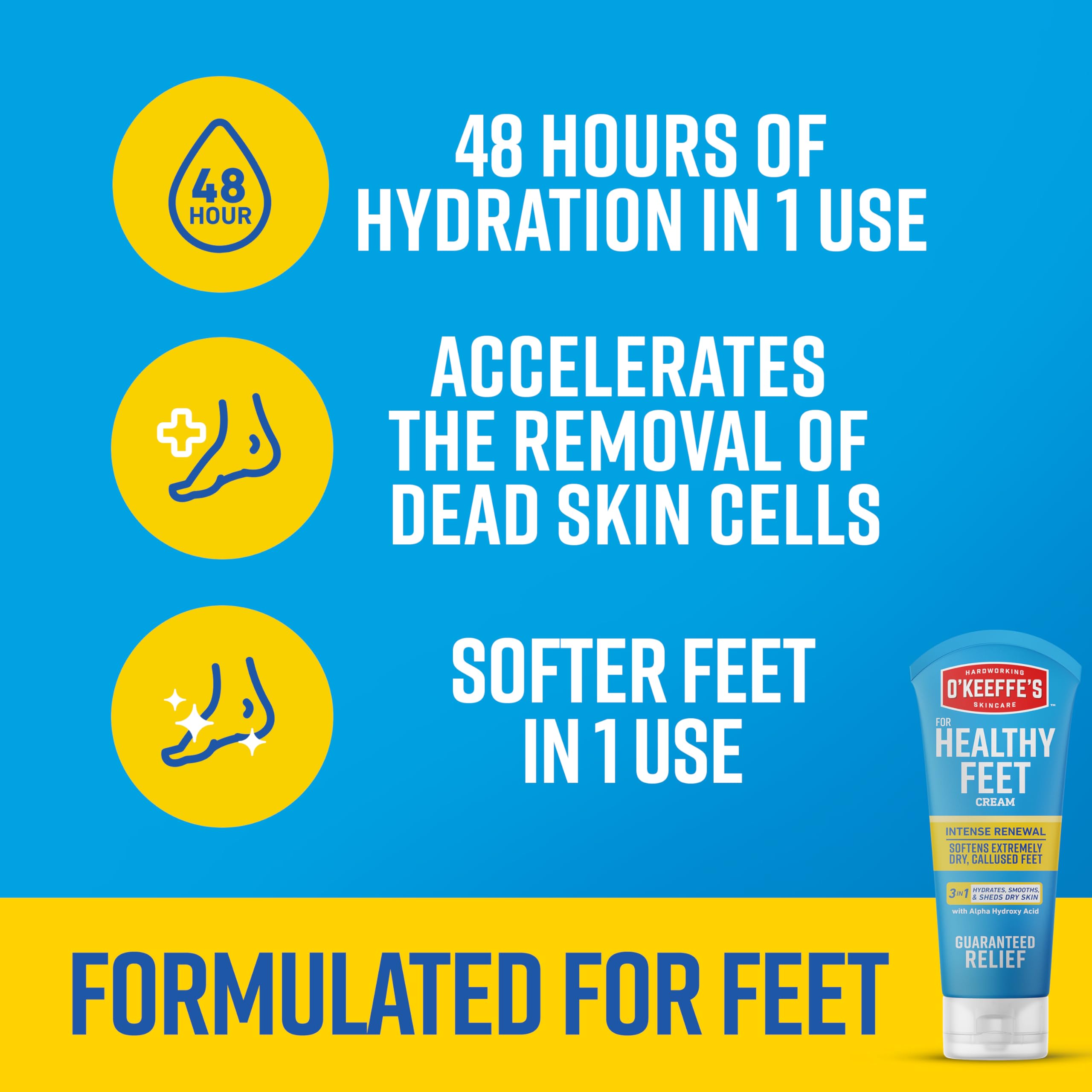 O'Keeffe's Healthy Feet Intensive Repair Cream, 3 oz Tube, Single Pack detail image 4