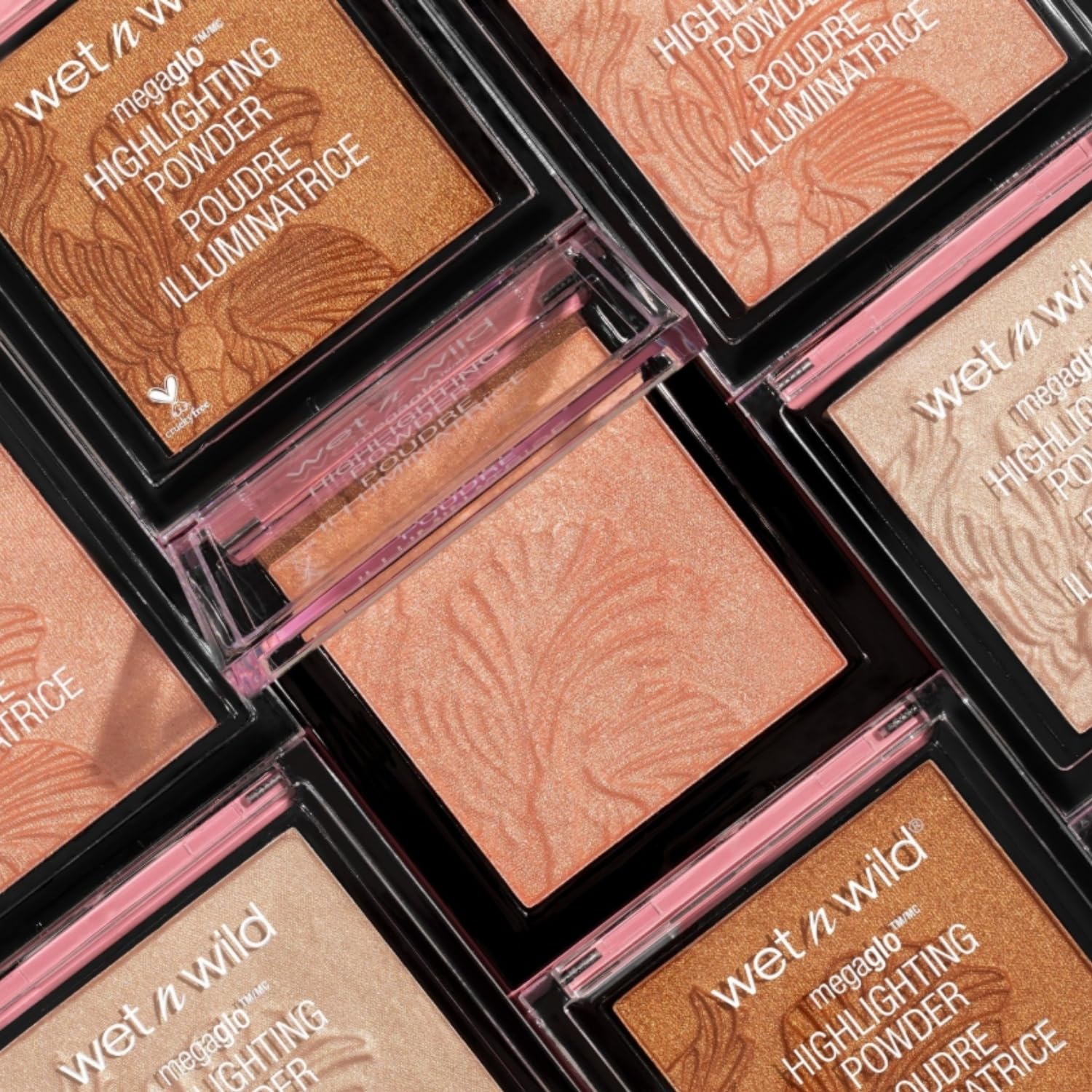 wet n wild MegaGlo Highlighting Powder — Pink Rose Gold Blossom Glow detail image 5