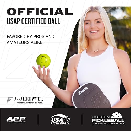 Franklin Sports X-40 Outdoor Pickleballs - Official Ball of USA Pickleball, APP Tour + US Open - Regulation Size detail image 7
