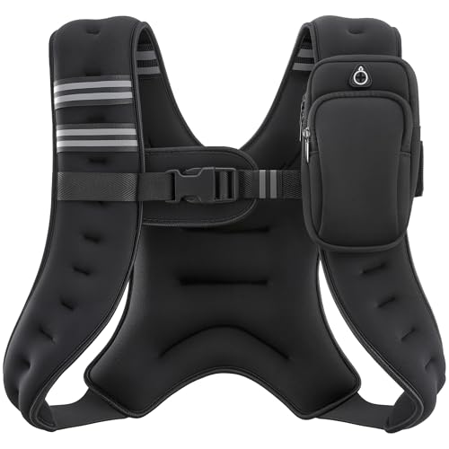 ZELUS Weighted Vest — Adjustable 6/8/12/16/20/25/30 lb with Reflective Stripe and Storage Pockets detail image 9